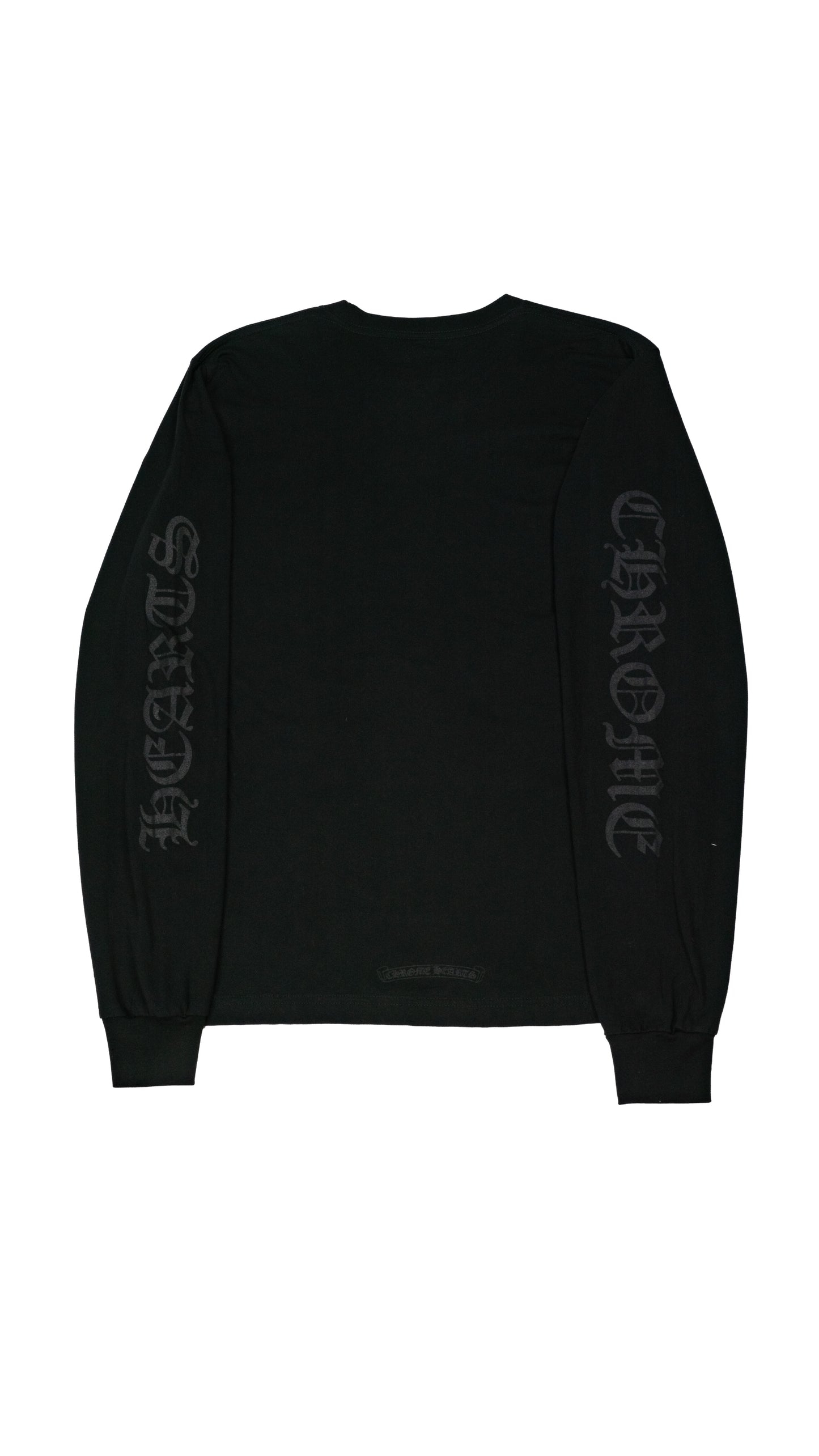 Black on Black Neck Logo Long Sleeve