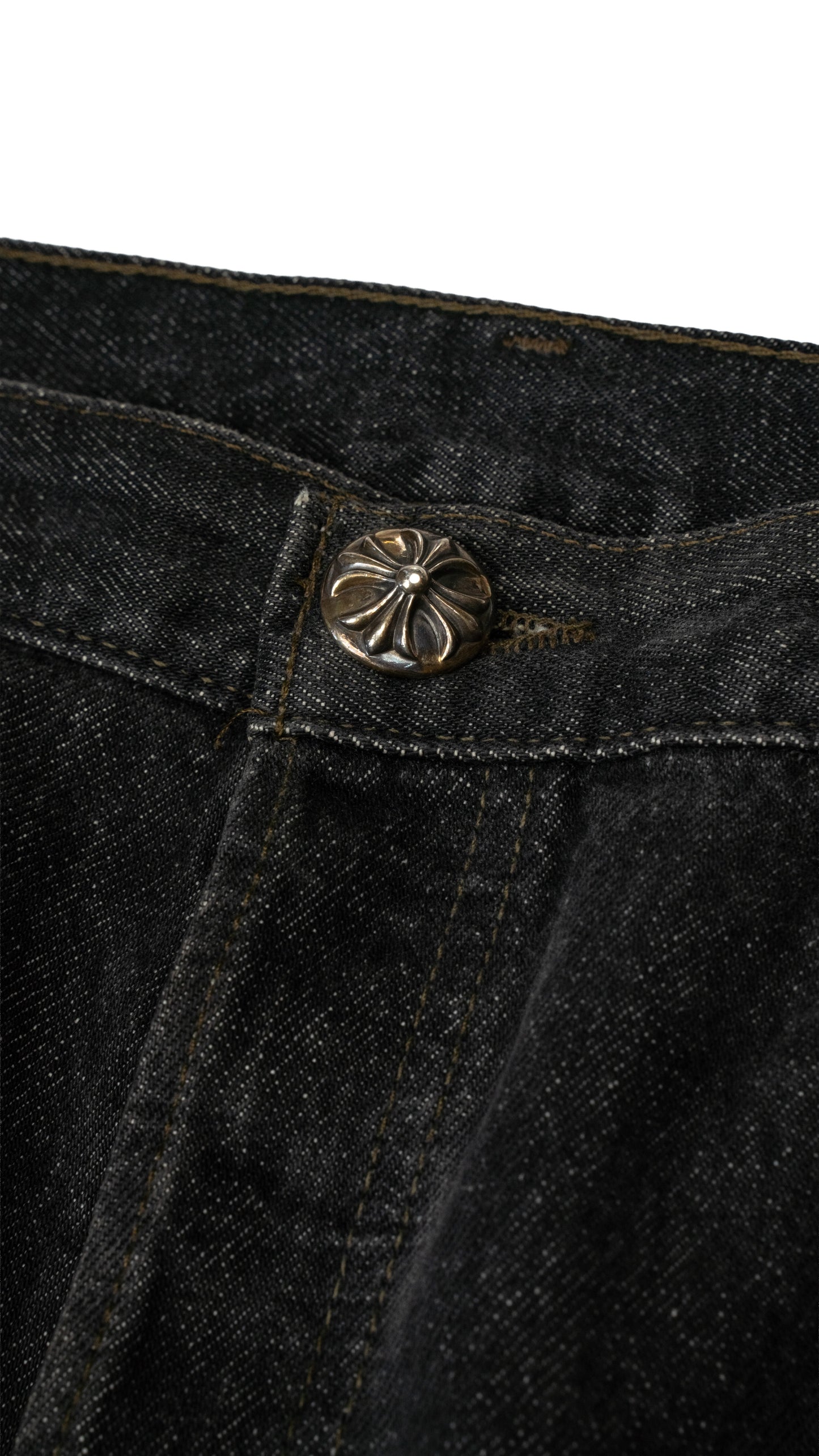 501 Levi's Silver Pony Hair Cross Patch Dark Wash Jeans
