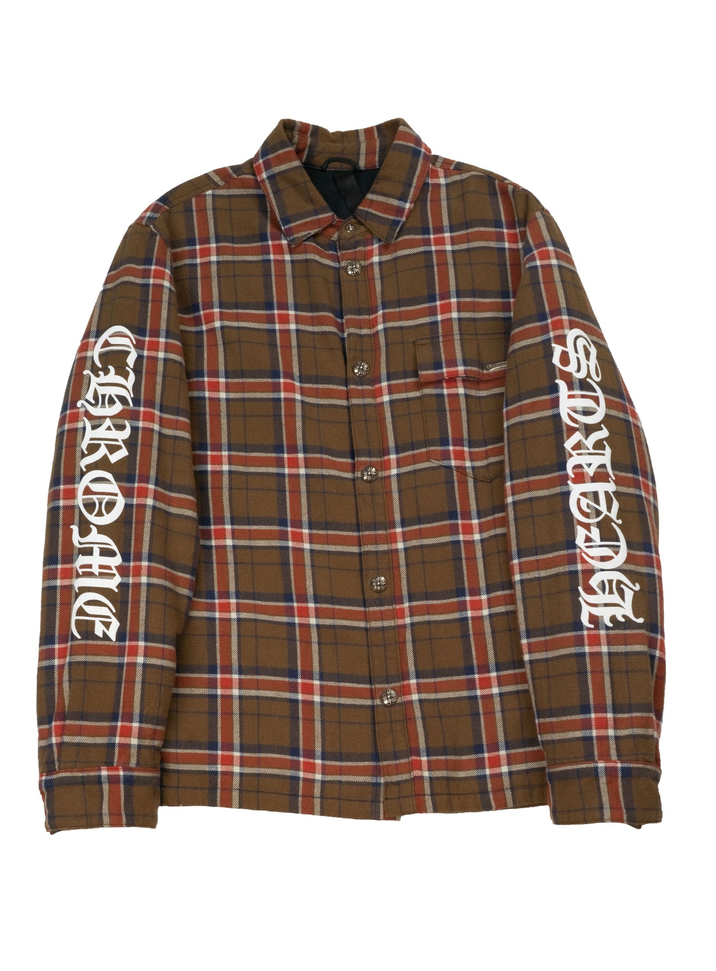 Red & White Fleur Padded Flannel