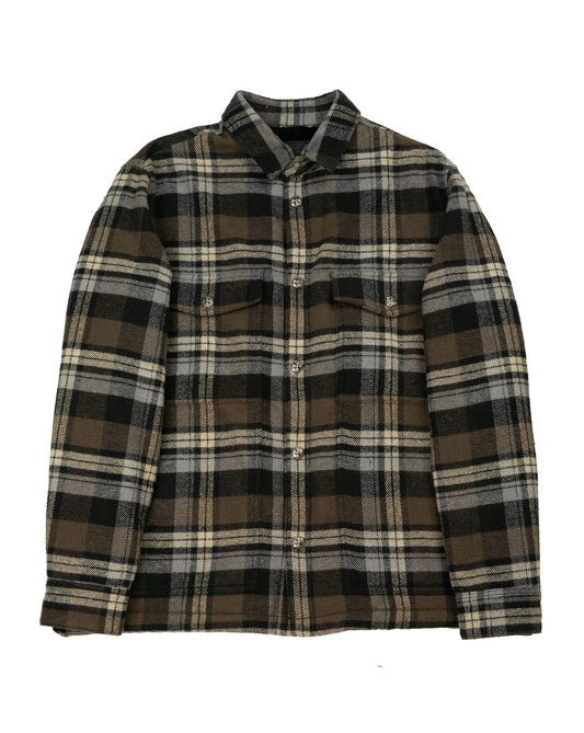 Flannel Shirt 'Olive Green'