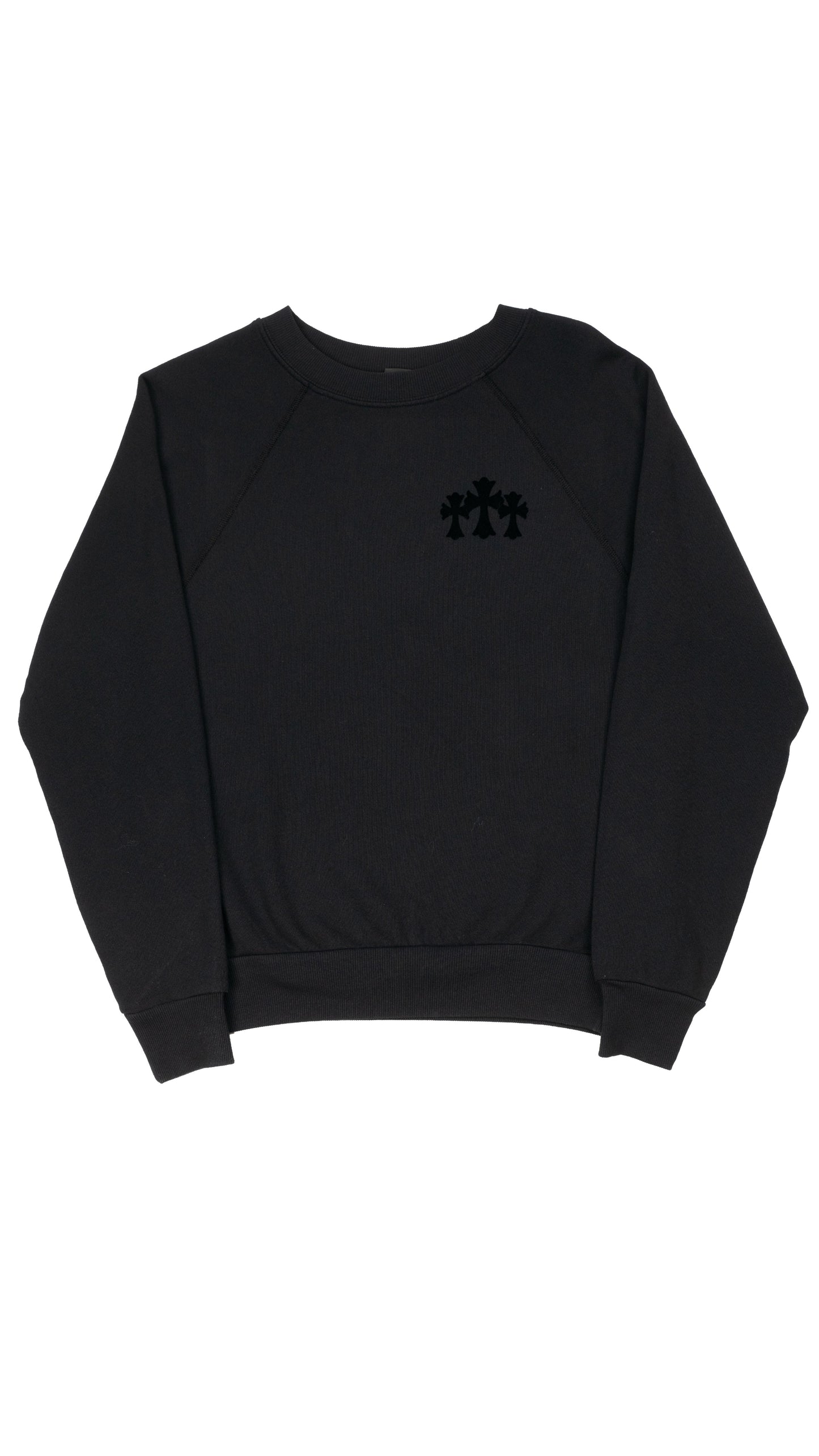 Triple Cross Black Crewneck