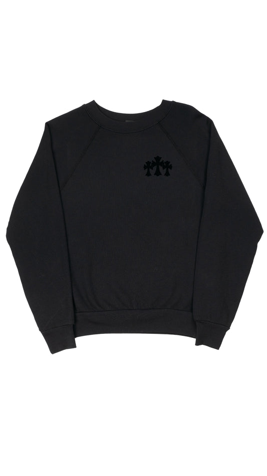 Triple Cross Black Crewneck