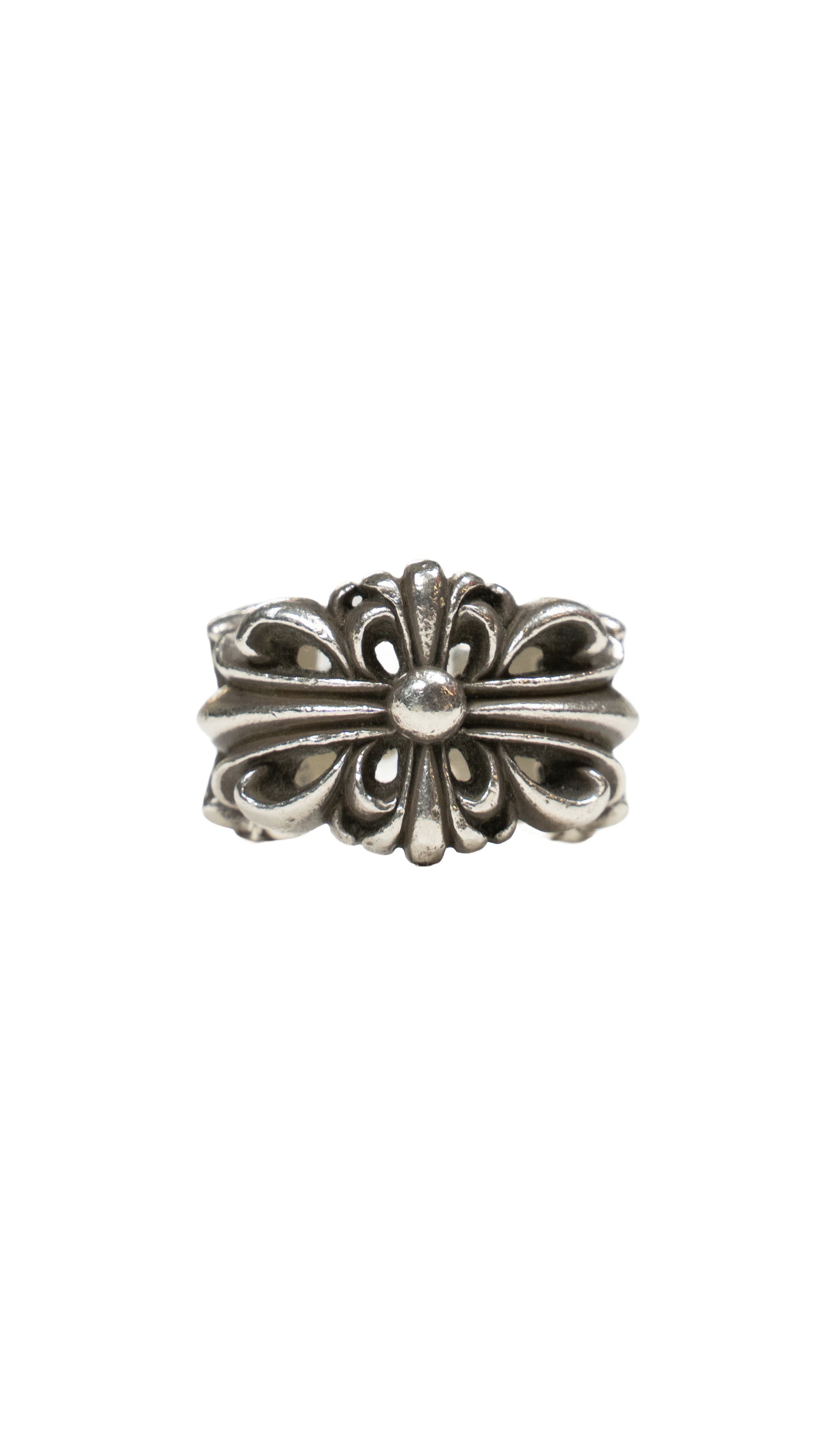 Silver Double Floral Ring