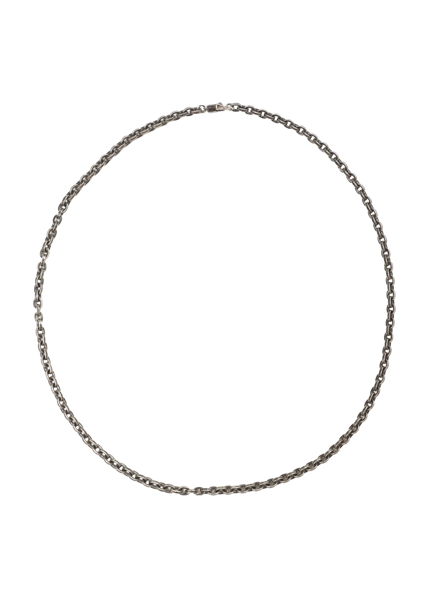 24 Inch Silver Paper Chain Necklace
