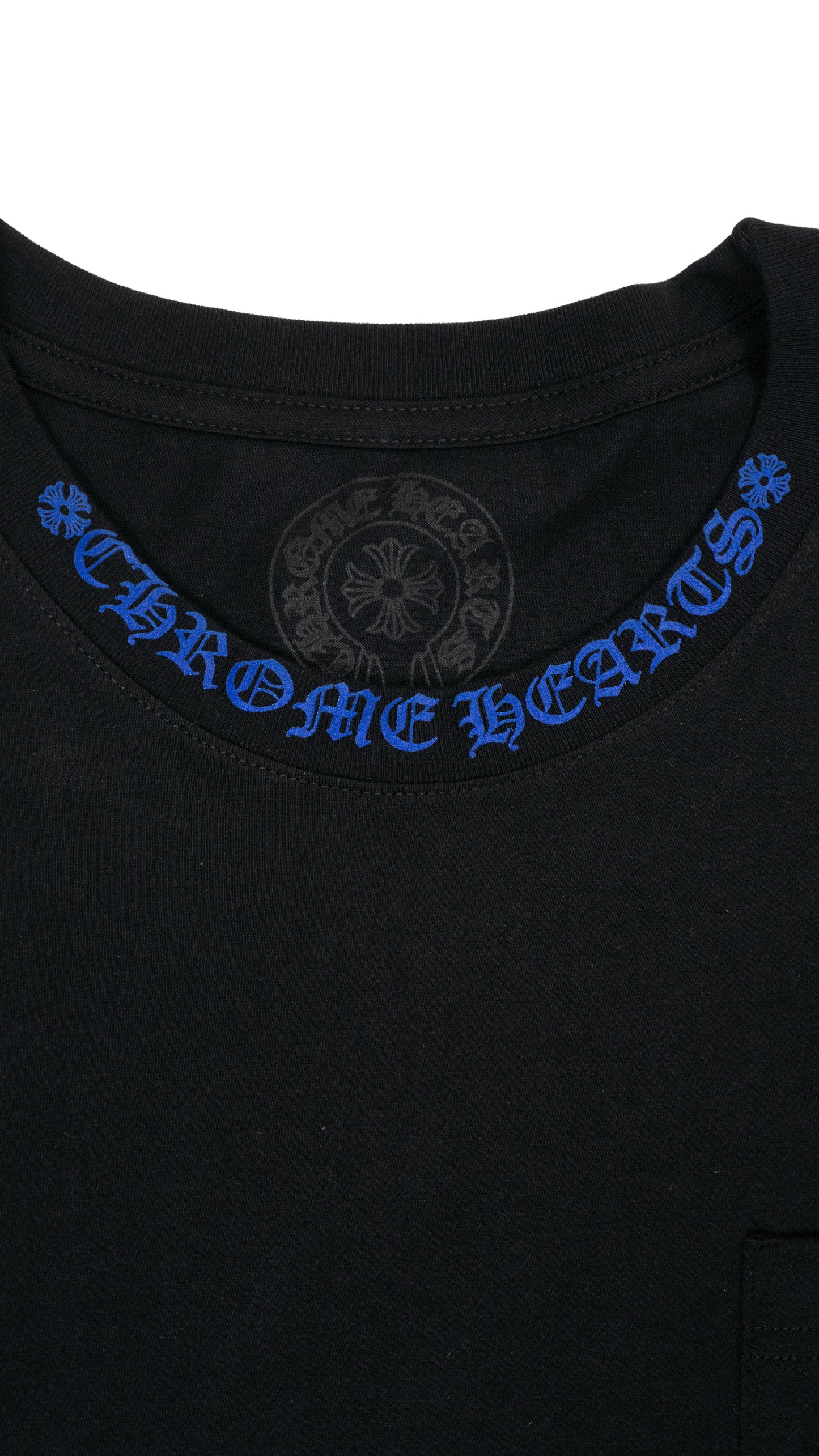 Purple Neck Logo Long Sleeve Pocket T-Shirt 'Black'