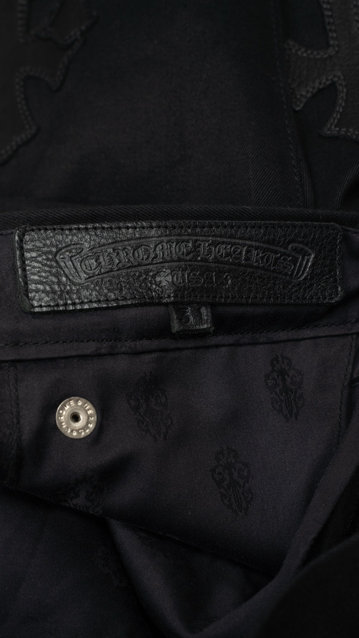 Camouflage Cross Black Chinos Jeans