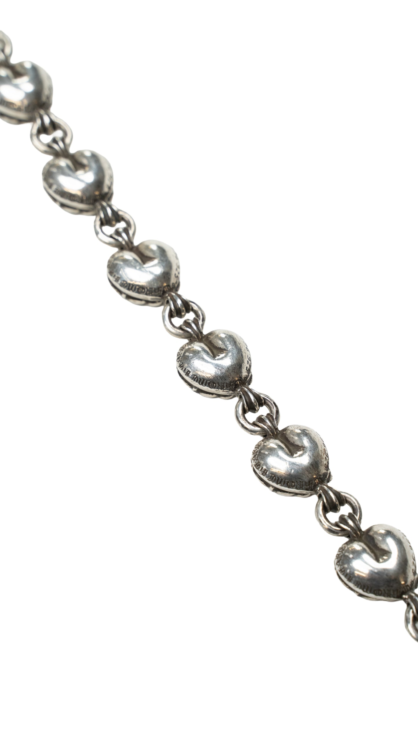 Silver Vine Heart 2 Clip Wallet Chain