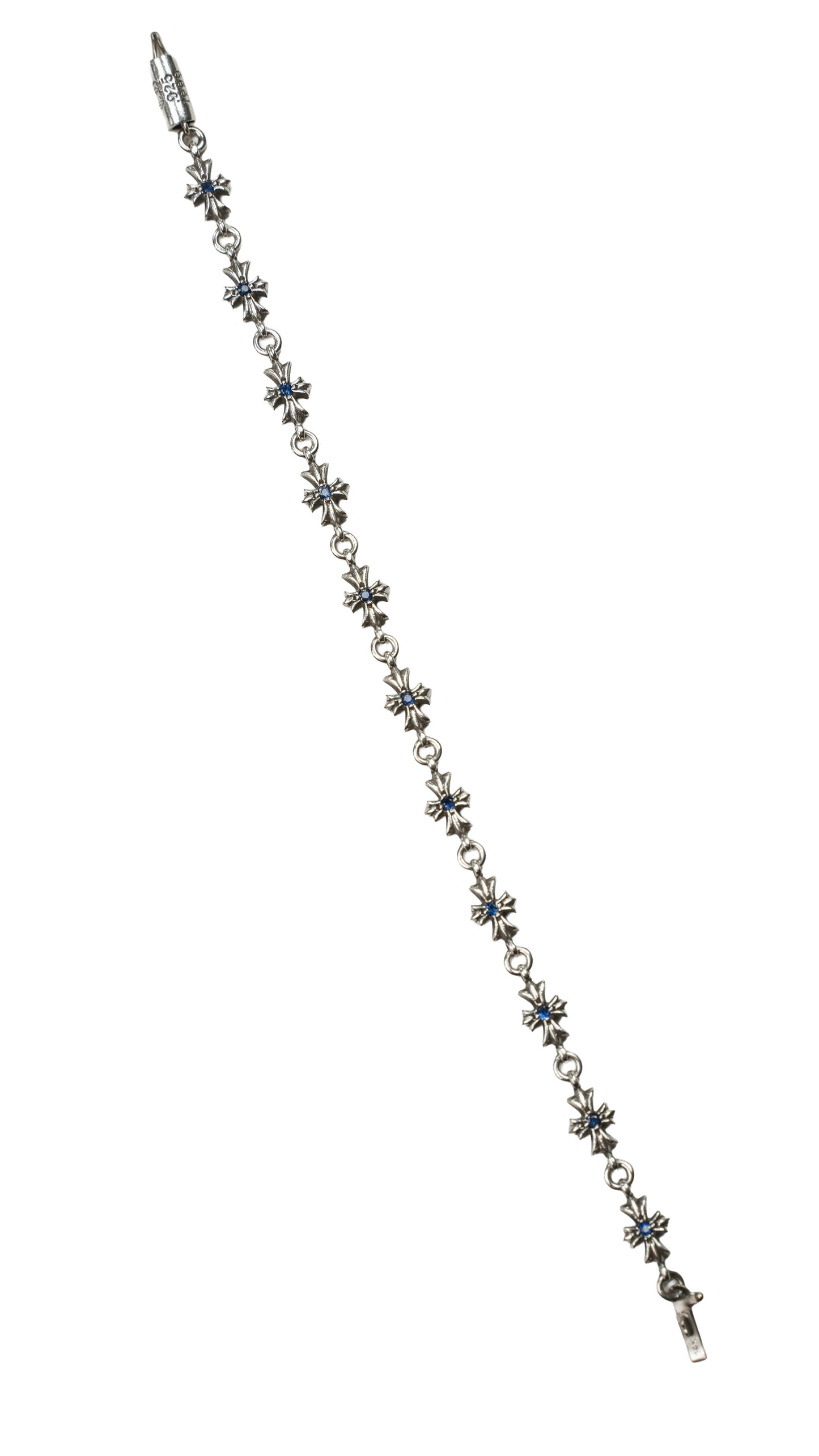 Blue Sapphire Tiny E Bracelet