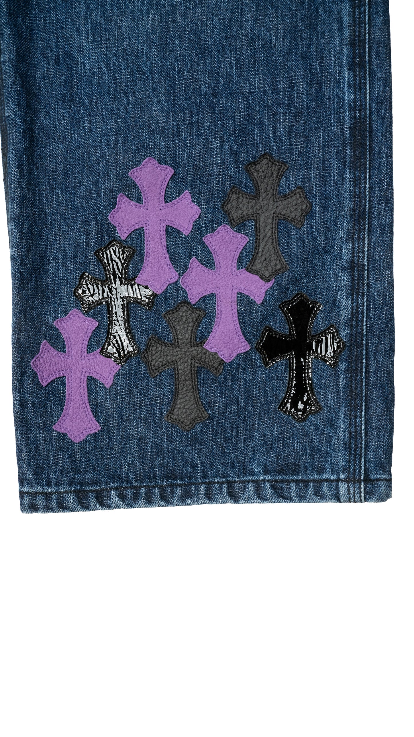 1/1 Purple Patch Denim Carpenter Pants