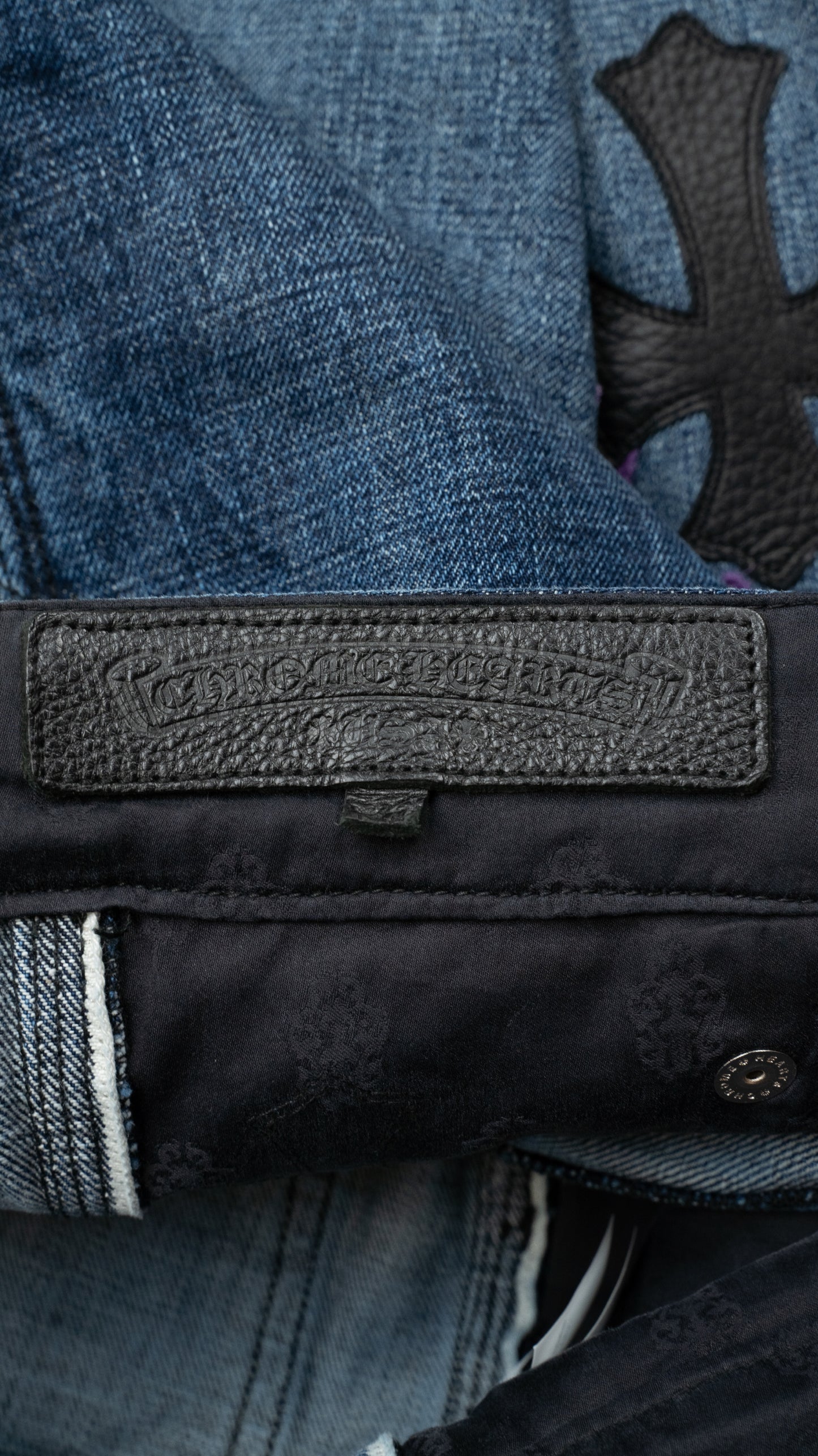 1/1 Purple Patch Denim Carpenter Pants