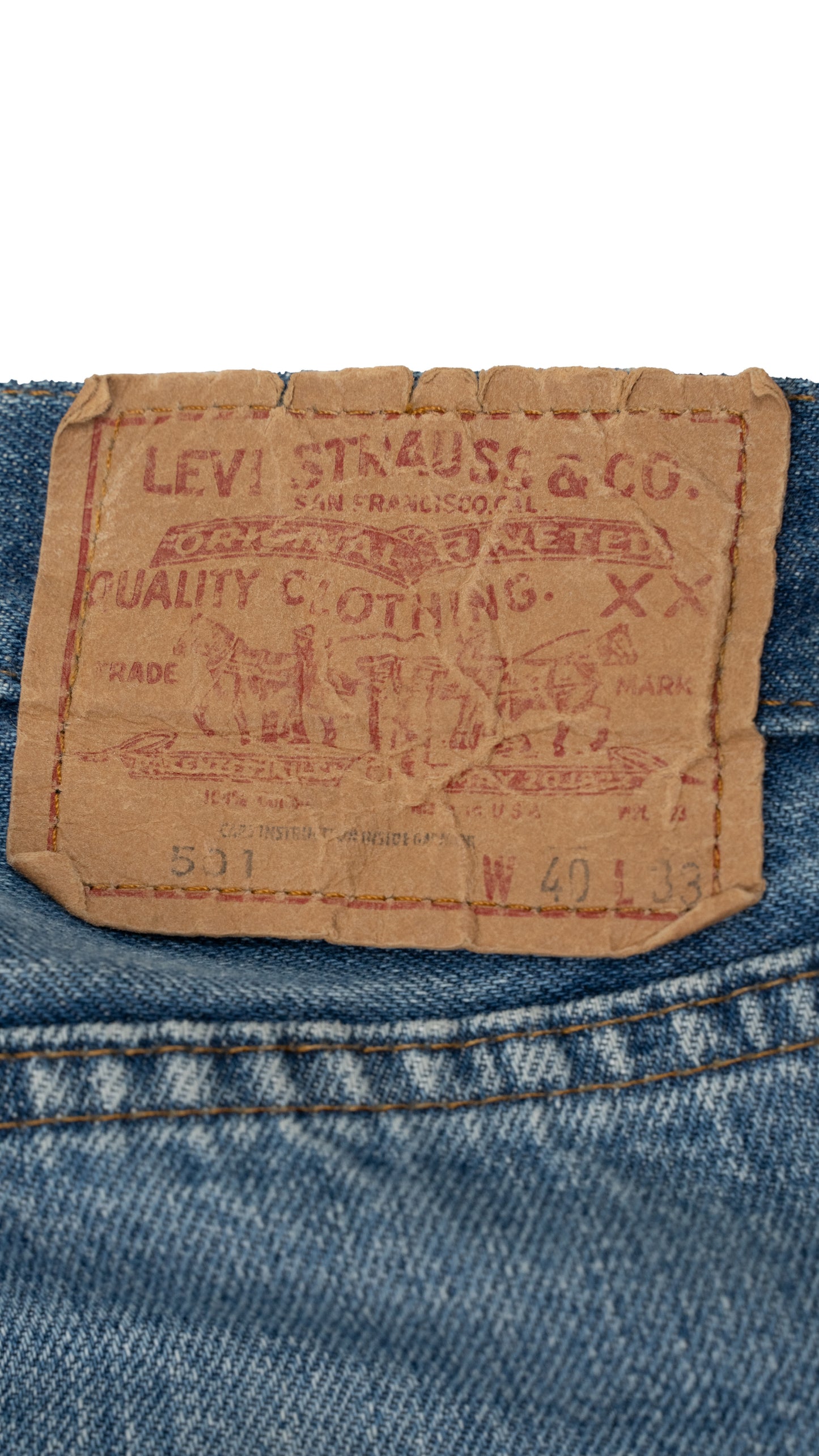 Green Levi's Stencil Cross Patch Jeans