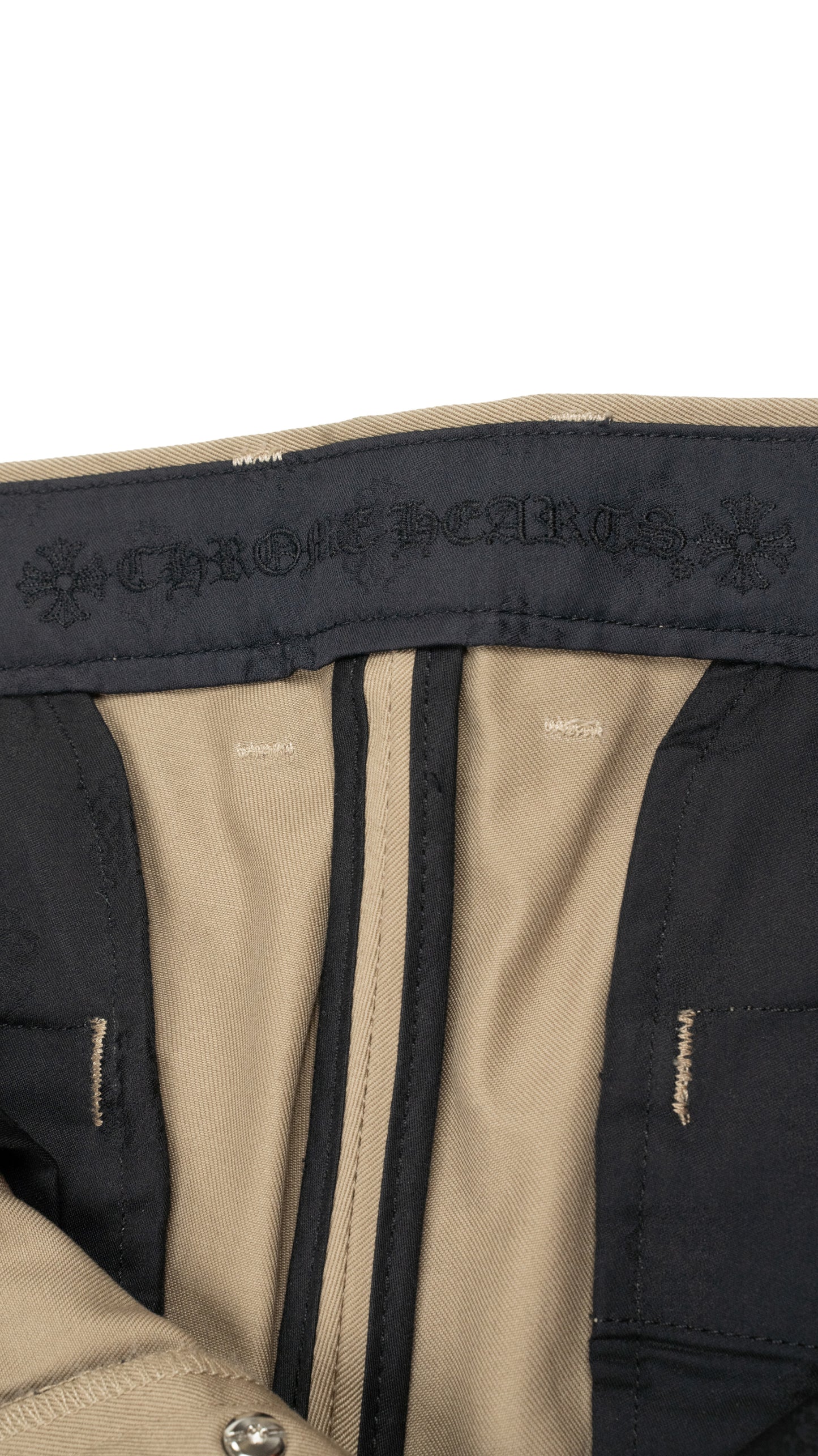 Black & Checkerboard Cross Patch Chino Pants