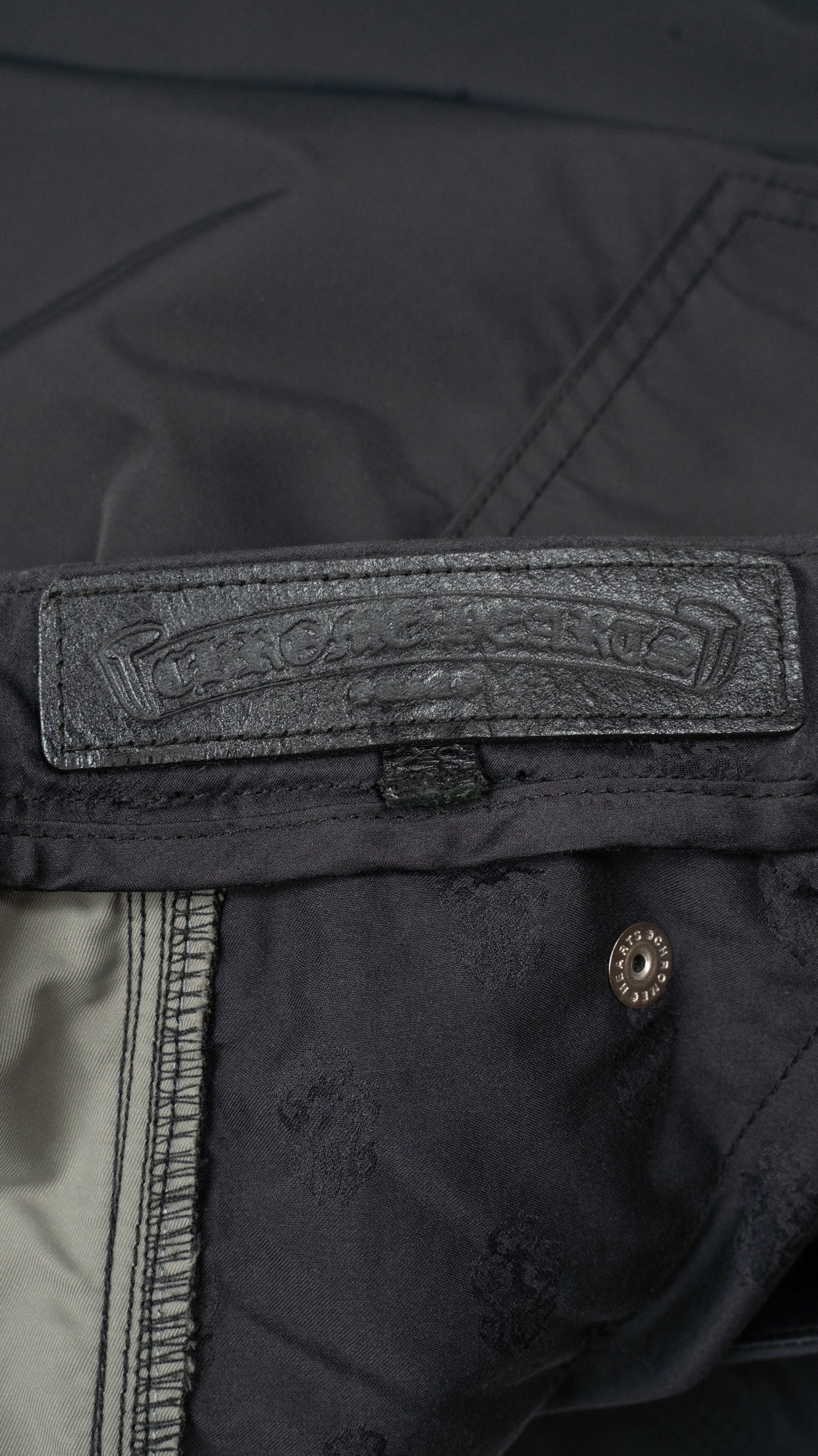 Leather Double Knee Nylon Carpenter Pants 'Black'