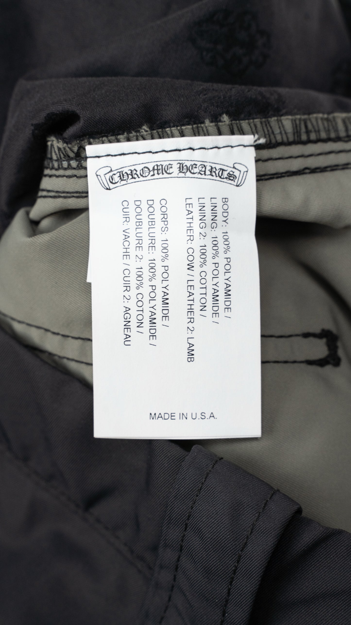 Leather Double Knee Nylon Carpenter Pants 'Black'