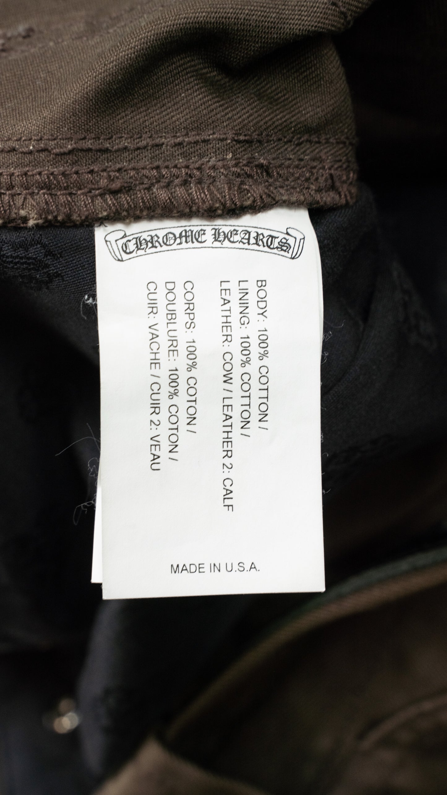 Brown Orange Cross Patch Carpenter Pants