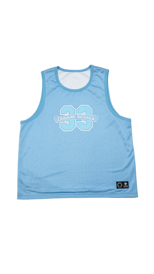 Mesh Warm Up Jersey Tank Top Reversible 'Blue'