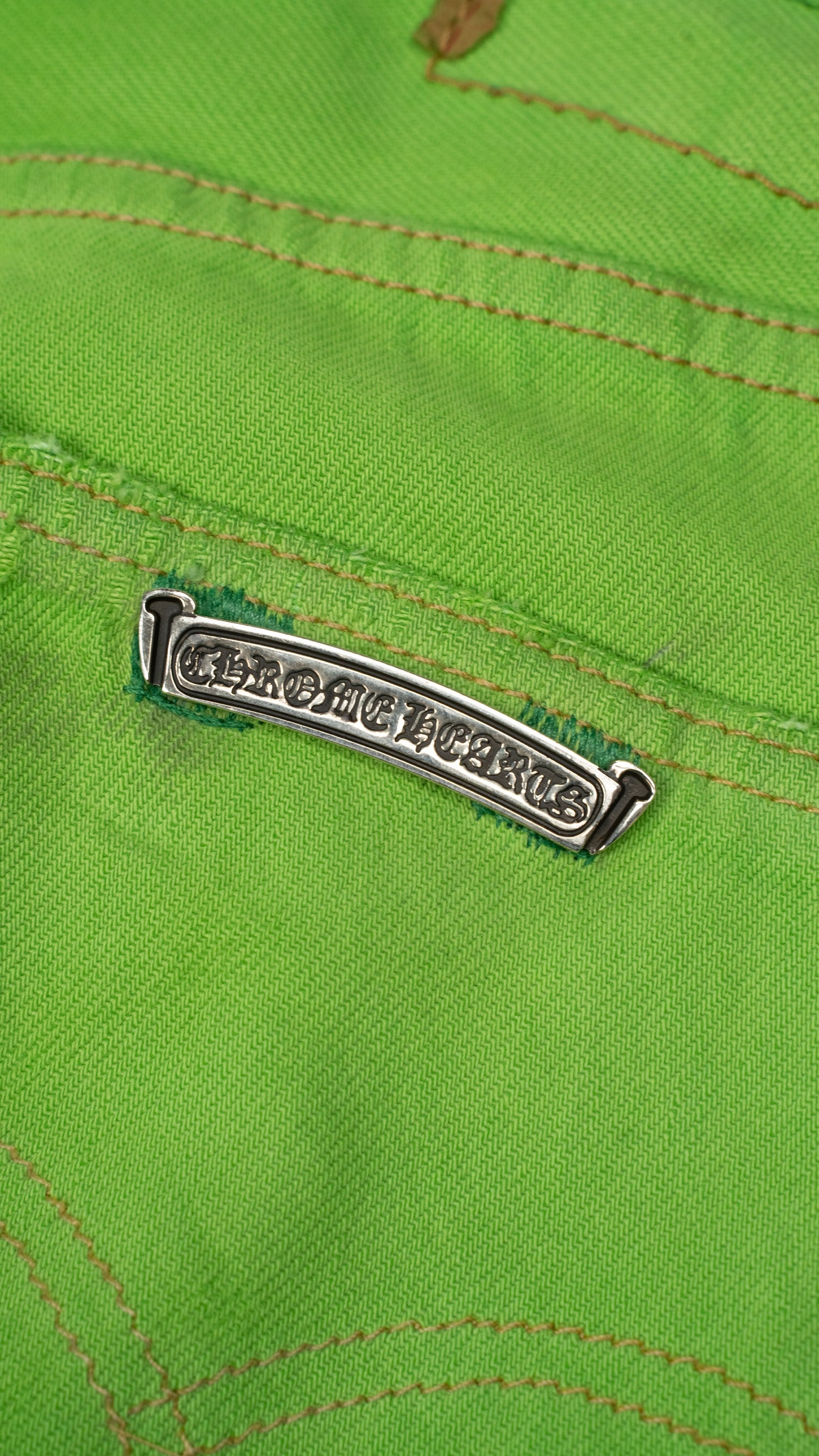 Levi's 501 Sex Record Exclusive Edition Cross Patch Green Denim Jeans