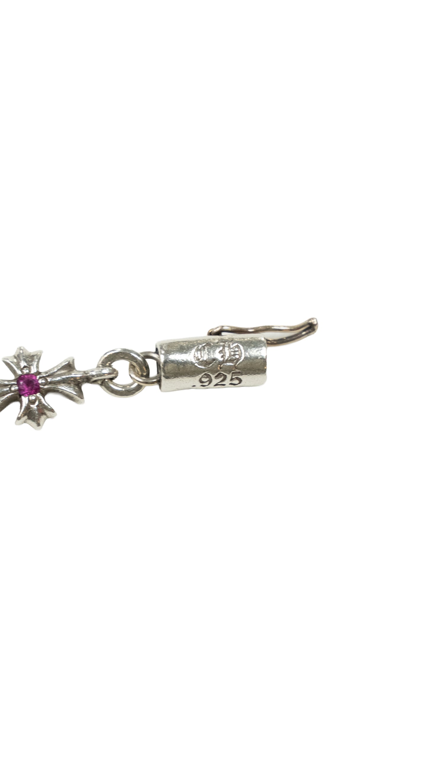 Pink Sapphire Tiny E Bracelet