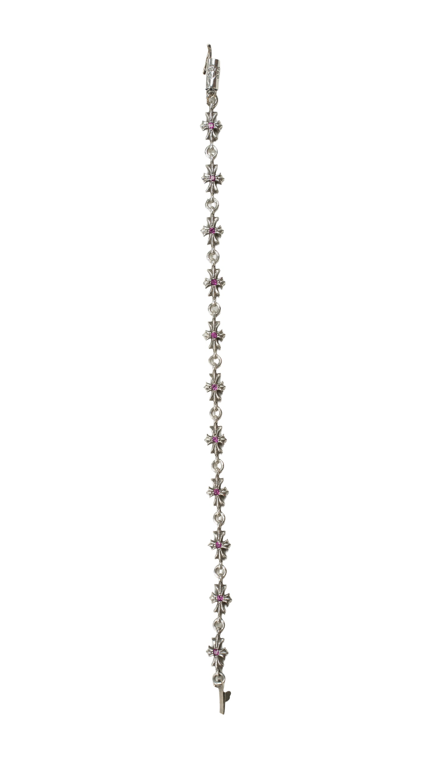 Pink Sapphire Tiny E Bracelet