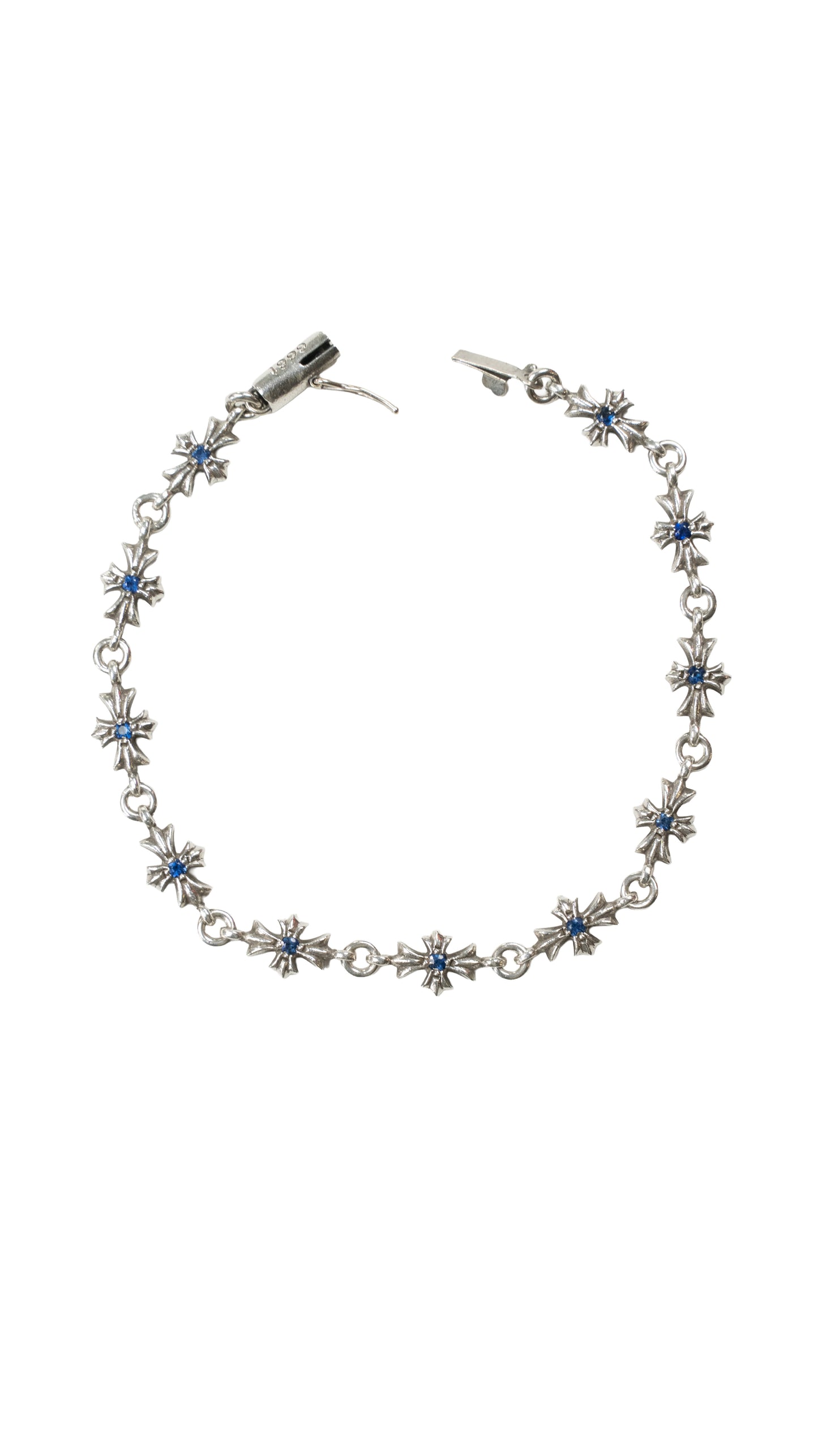 Blue Sapphire Tiny E Bracelet