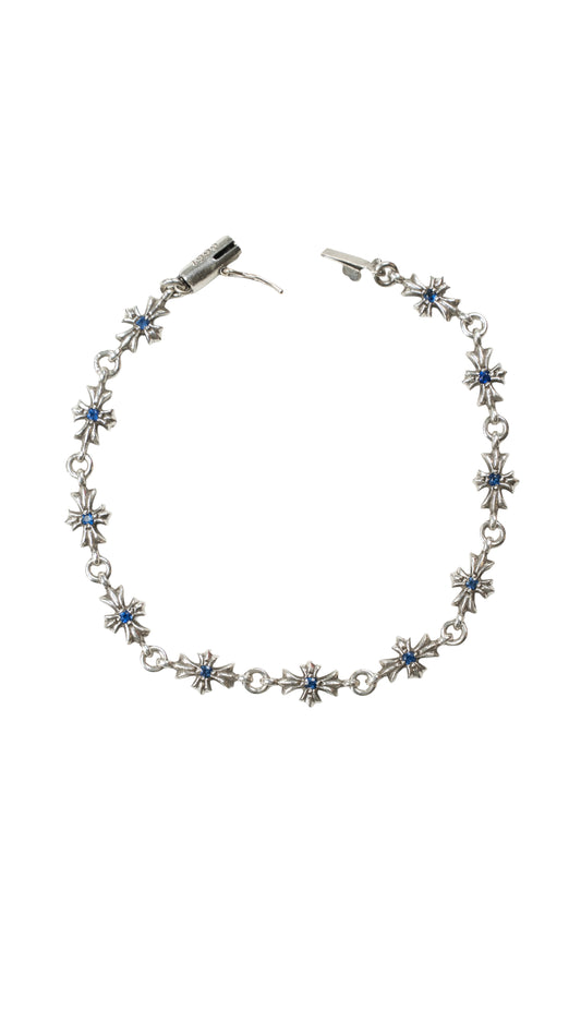 Blue Sapphire Tiny E Bracelet