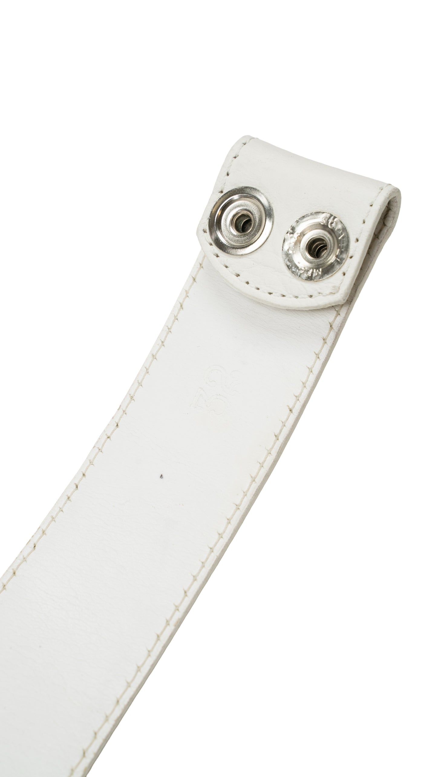 White Leather Belt Strap
