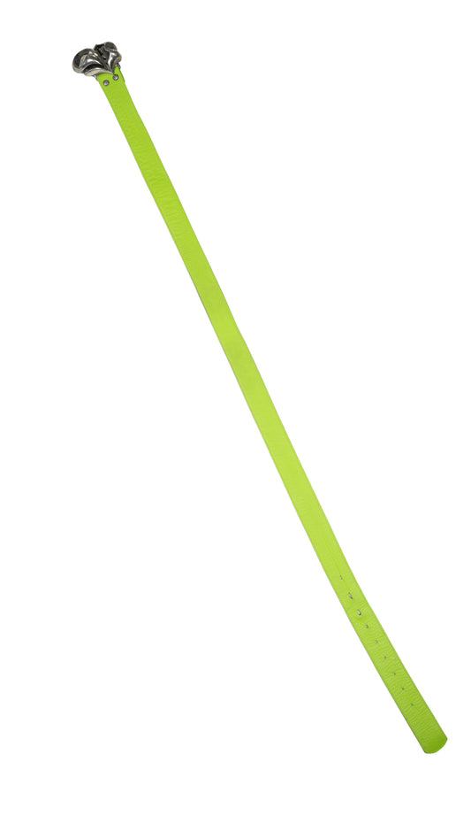 Lime Green Leather Belt Strap