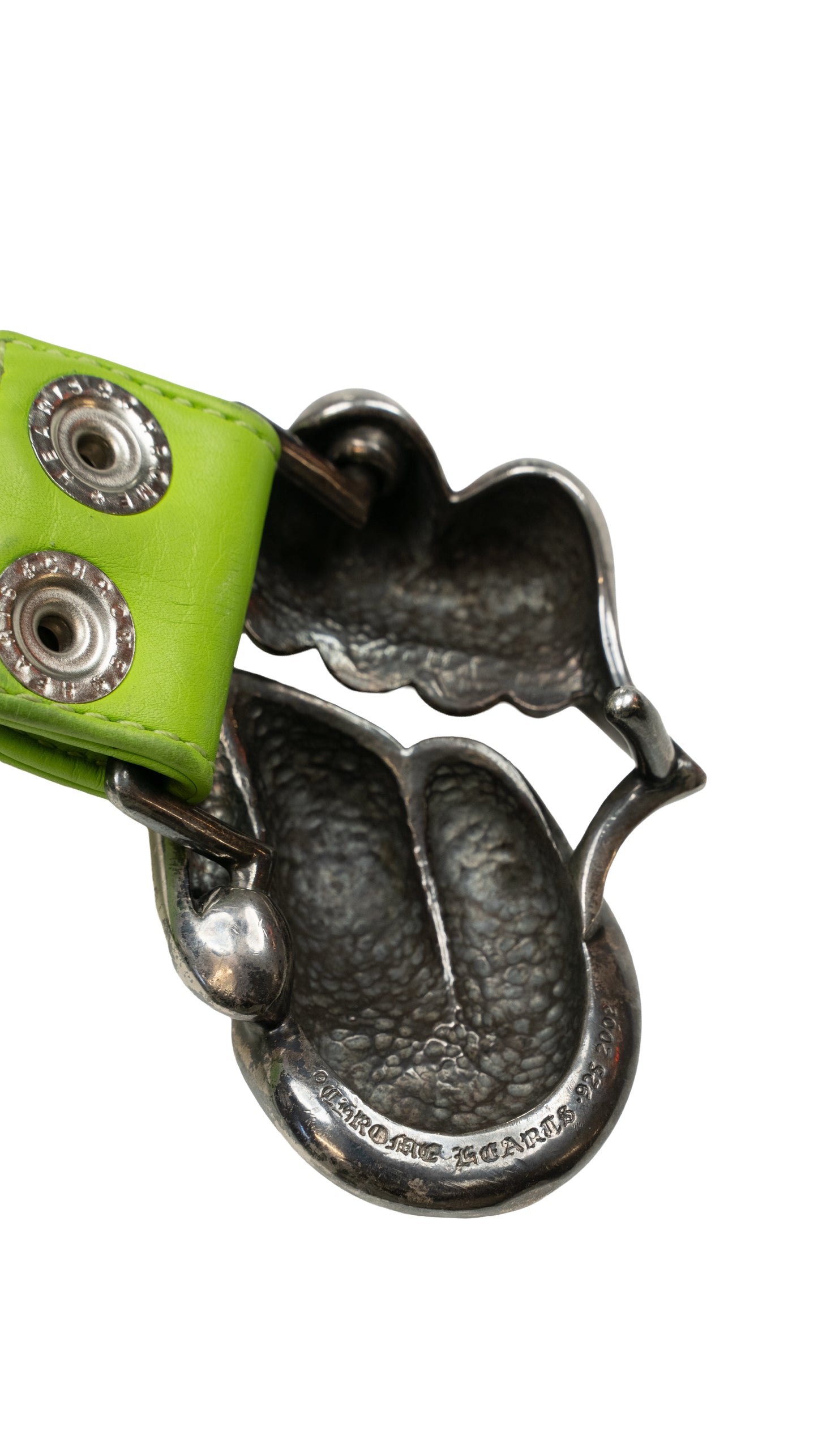 Lime Green Leather Belt Strap