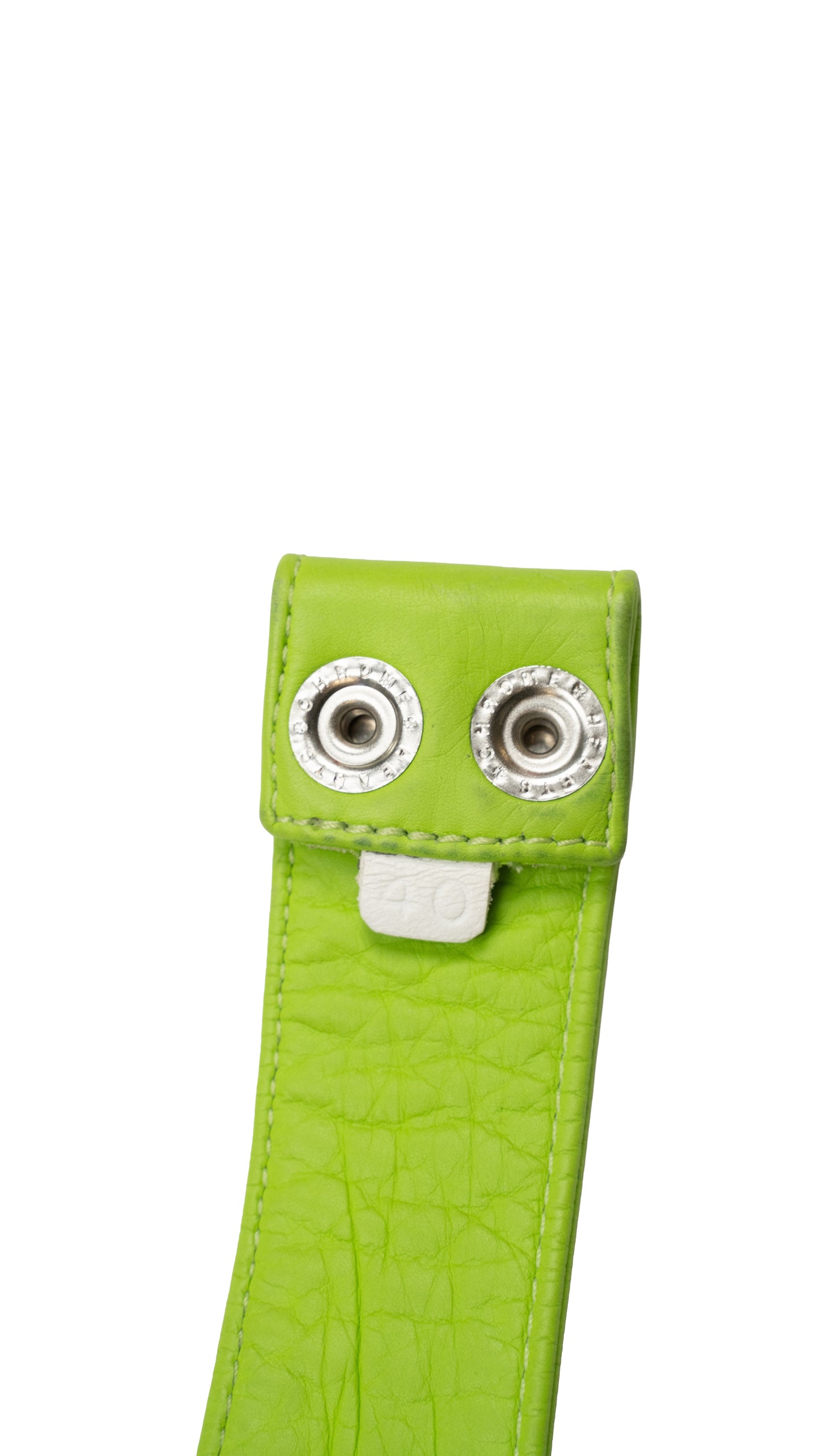 Lime Green Leather Belt Strap