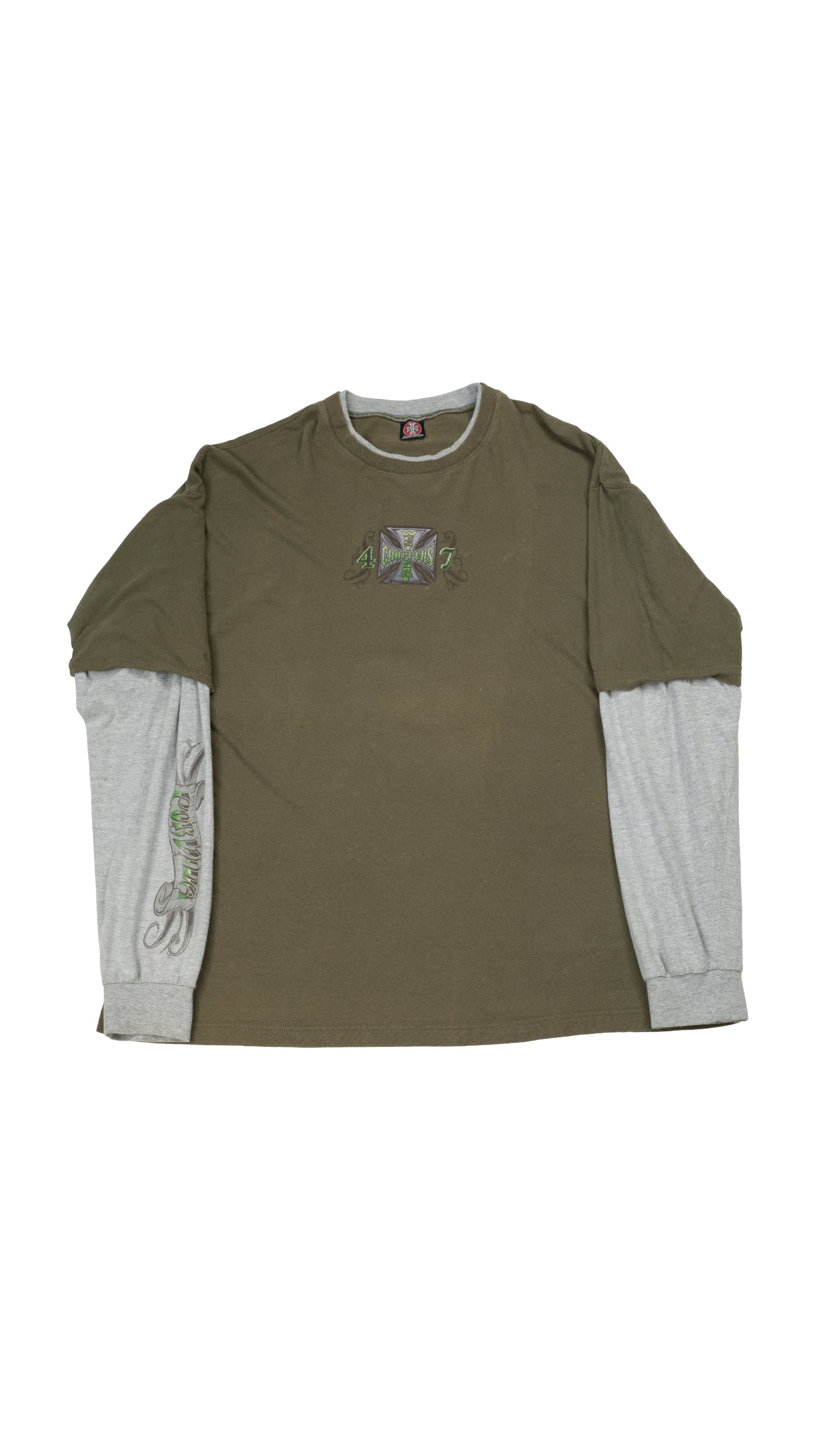 West Coast Por Vida Motorcar Military Green Long Sleeve