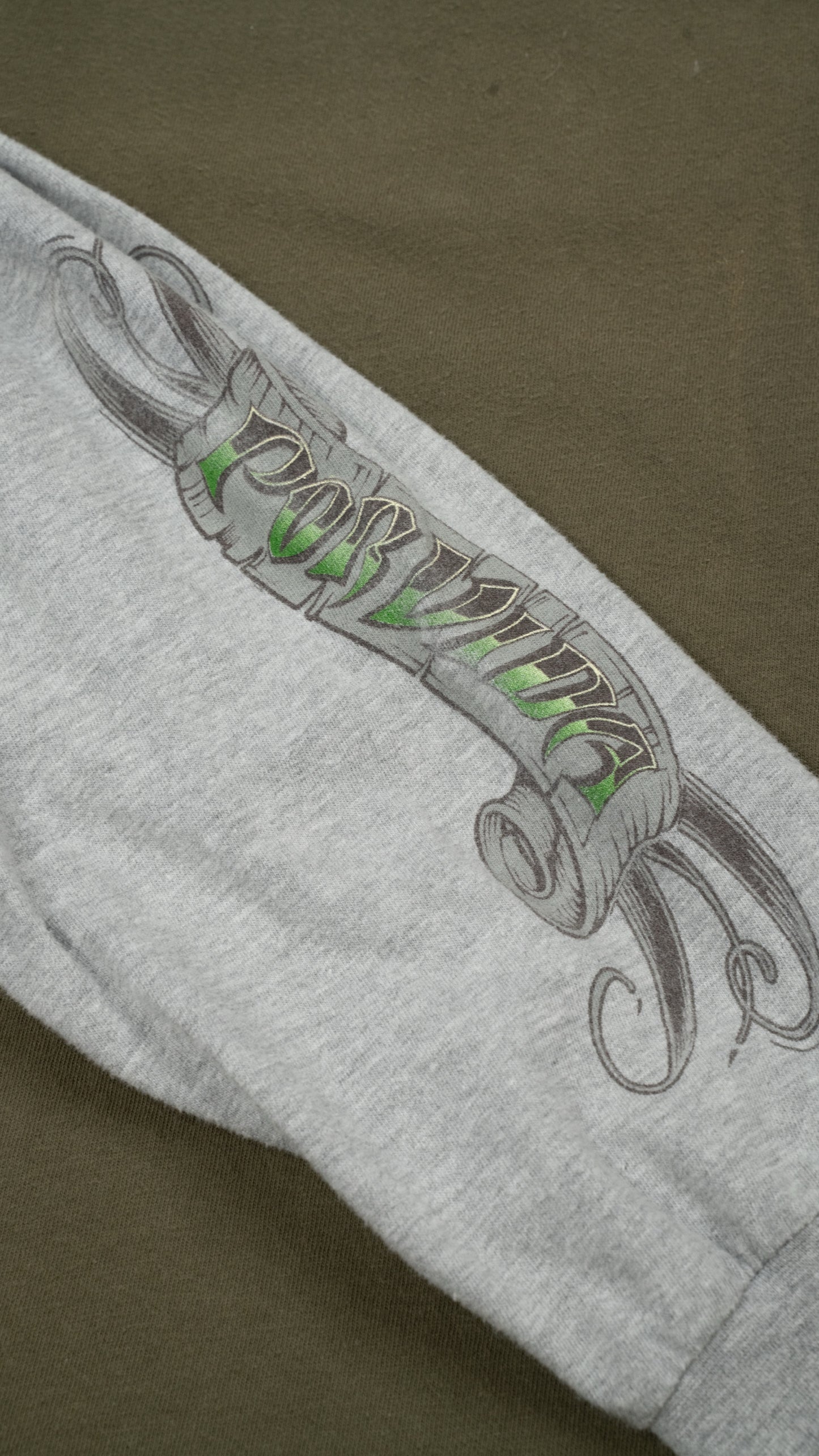 West Coast Por Vida Motorcar Military Green Long Sleeve