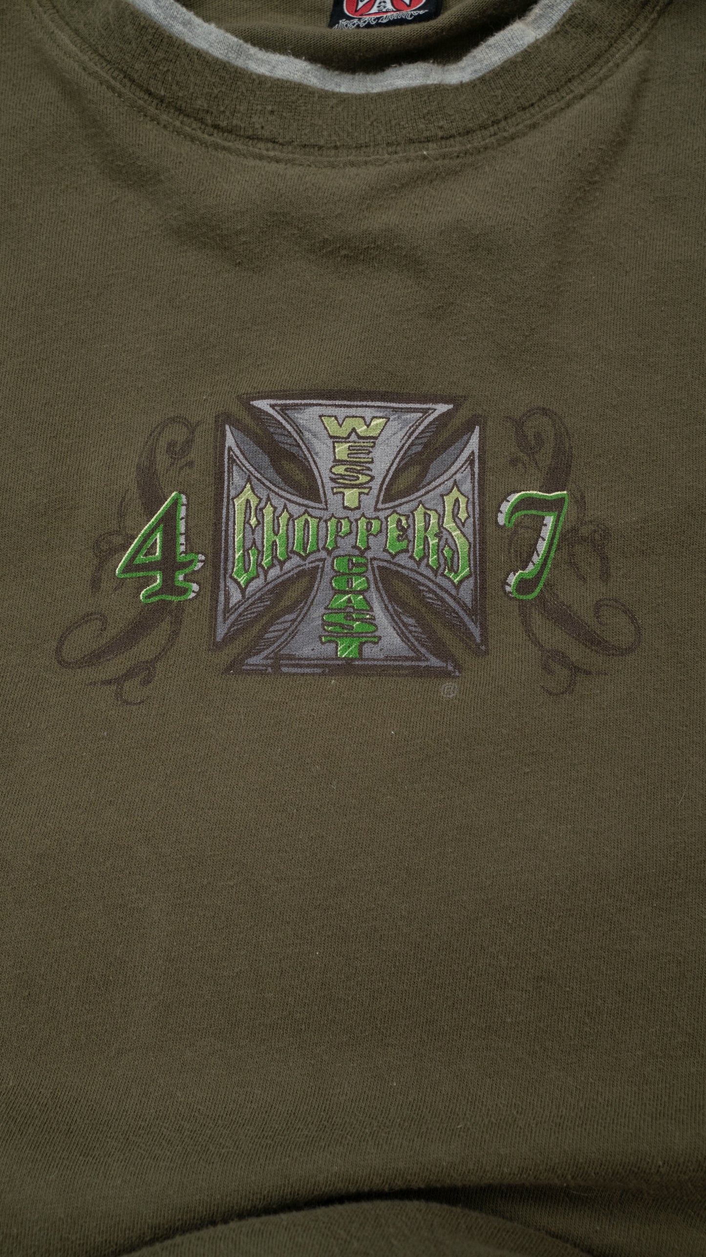 West Coast Por Vida Motorcar Military Green Long Sleeve