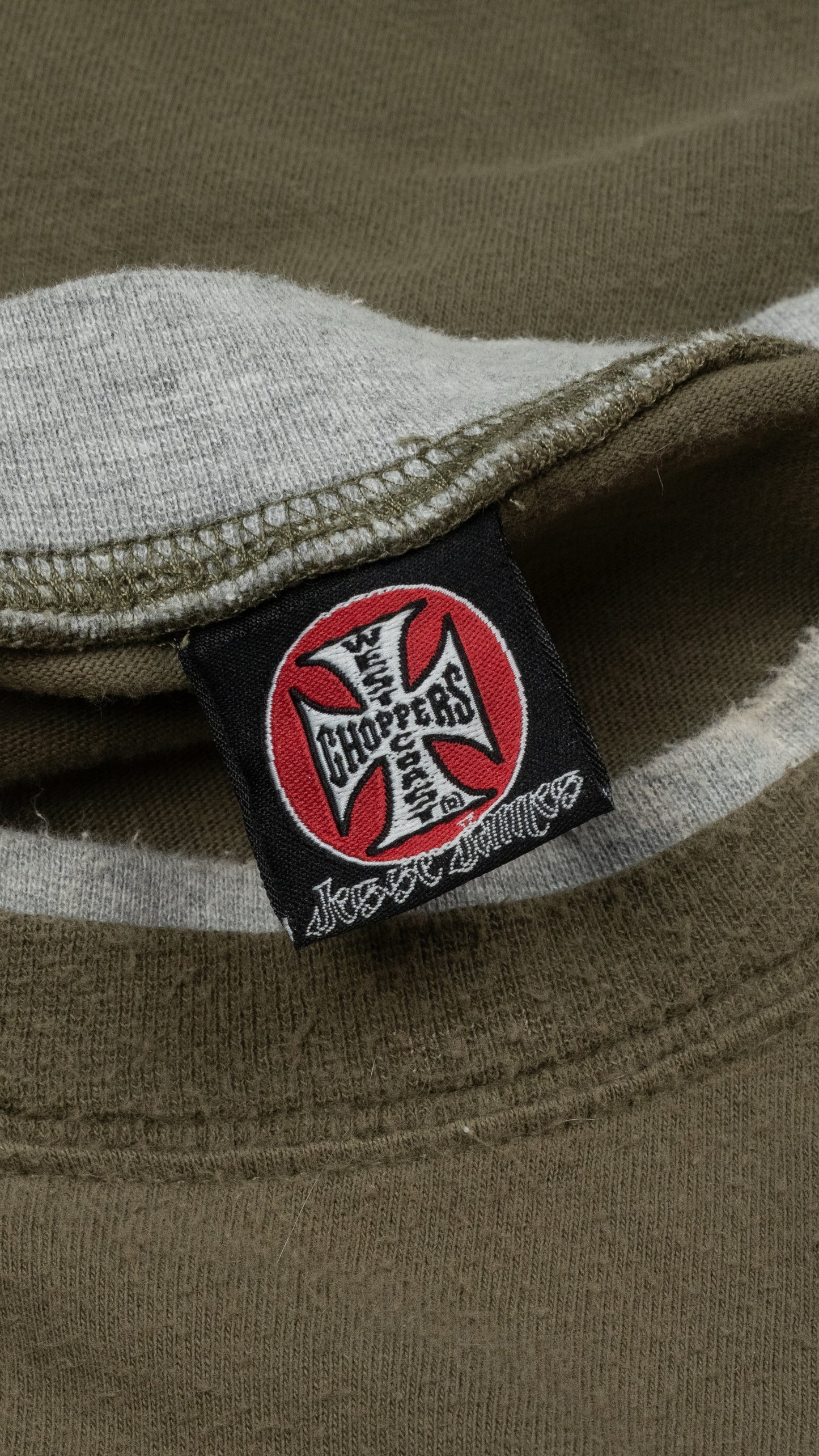 West Coast Por Vida Motorcar Military Green Long Sleeve