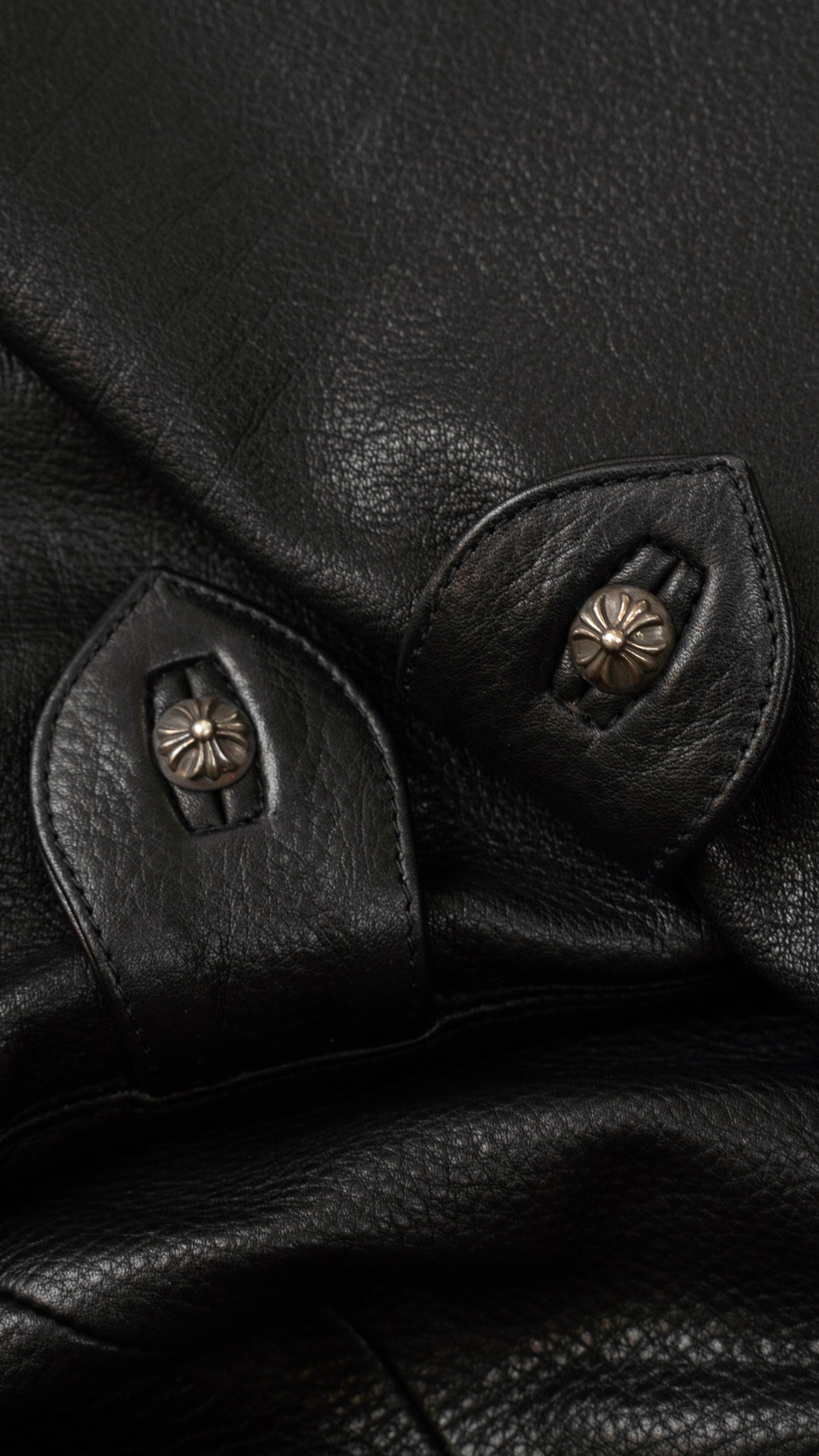 Black Leather Cargo Pants