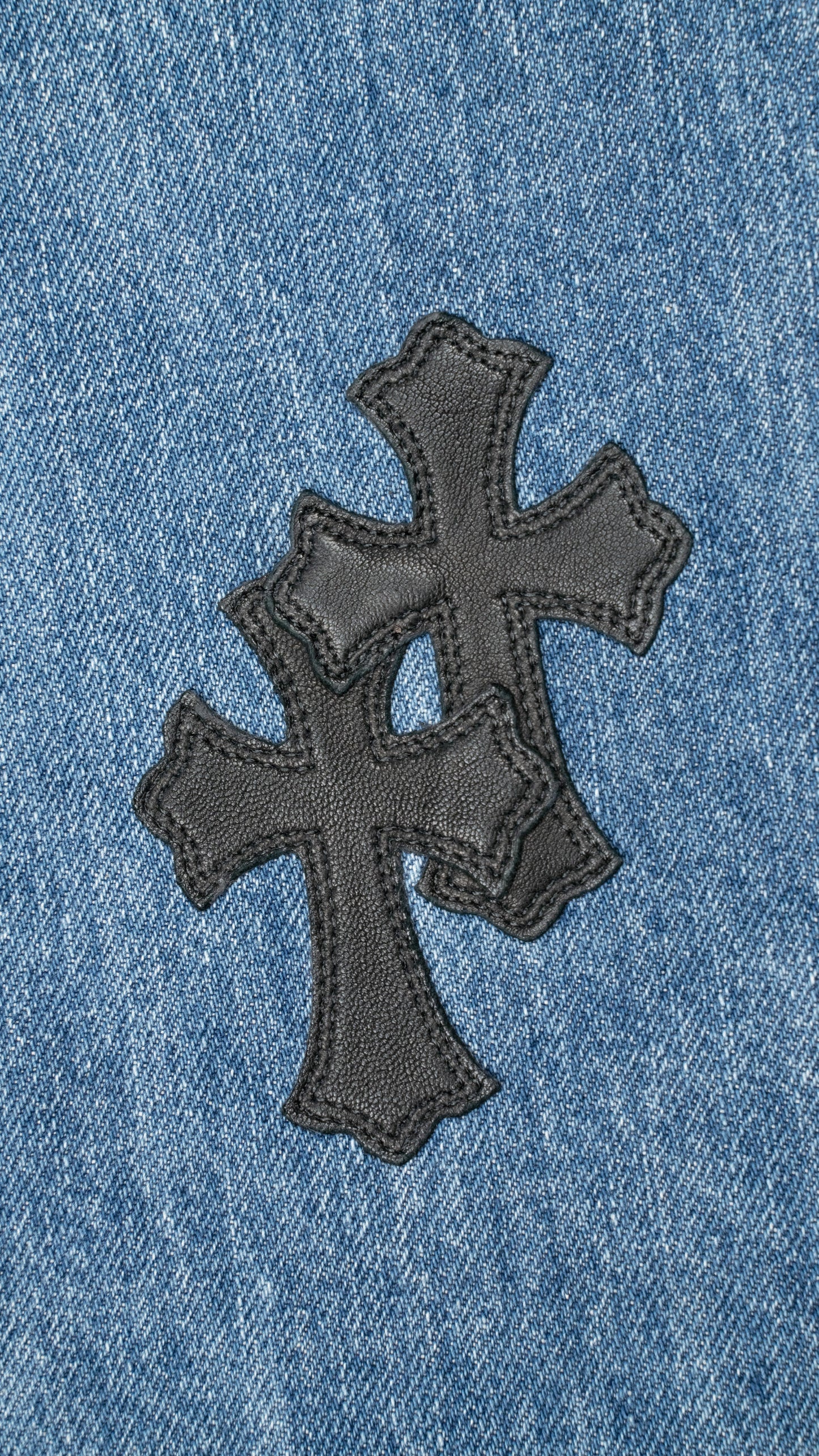 517 Levi's Black Cross Patch Jeans
