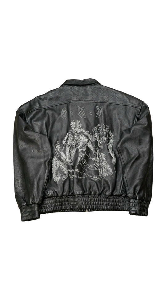 Painters Wives' Embroidered Leather Jacket