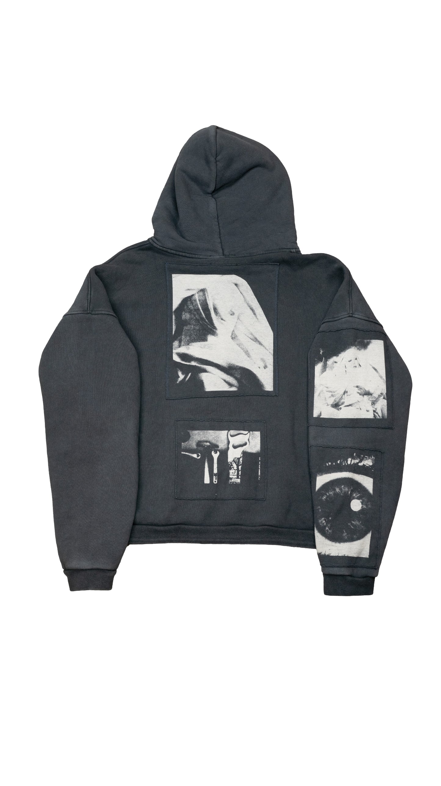 Madonna' Assemblage Patchwork Zip-up Hoodie