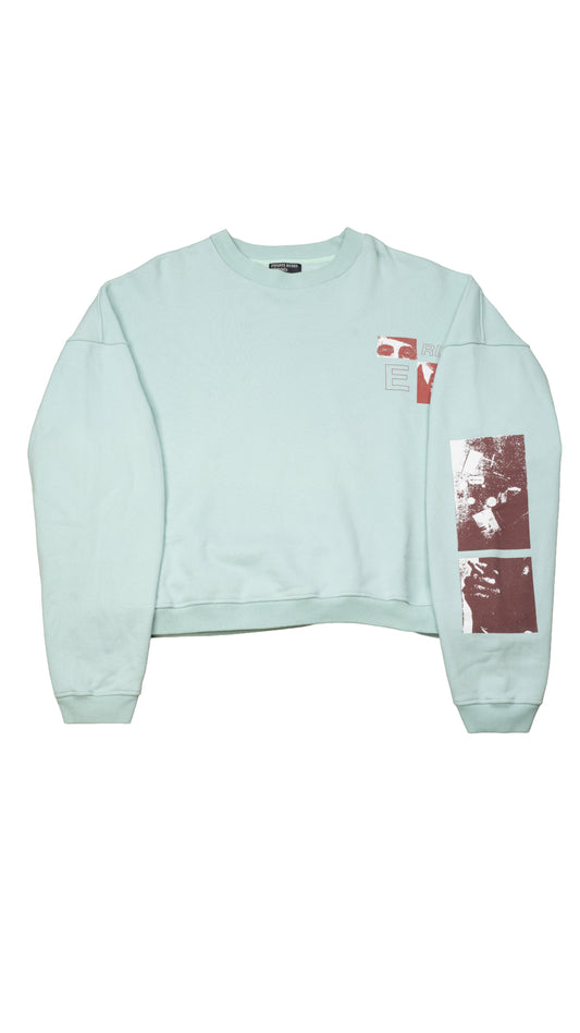 Eye Collage Crewneck 'Teal'