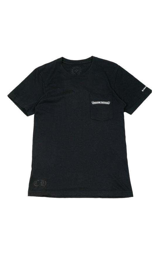 Black Scroll Logo Pocket T-Shirt
