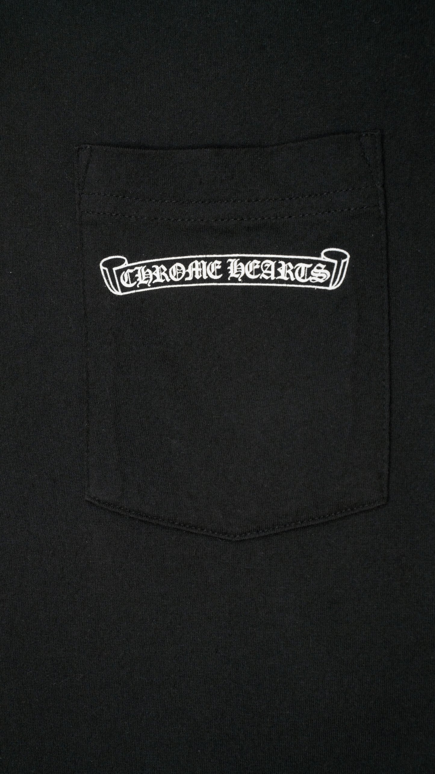 Black Scroll Logo Pocket T-Shirt