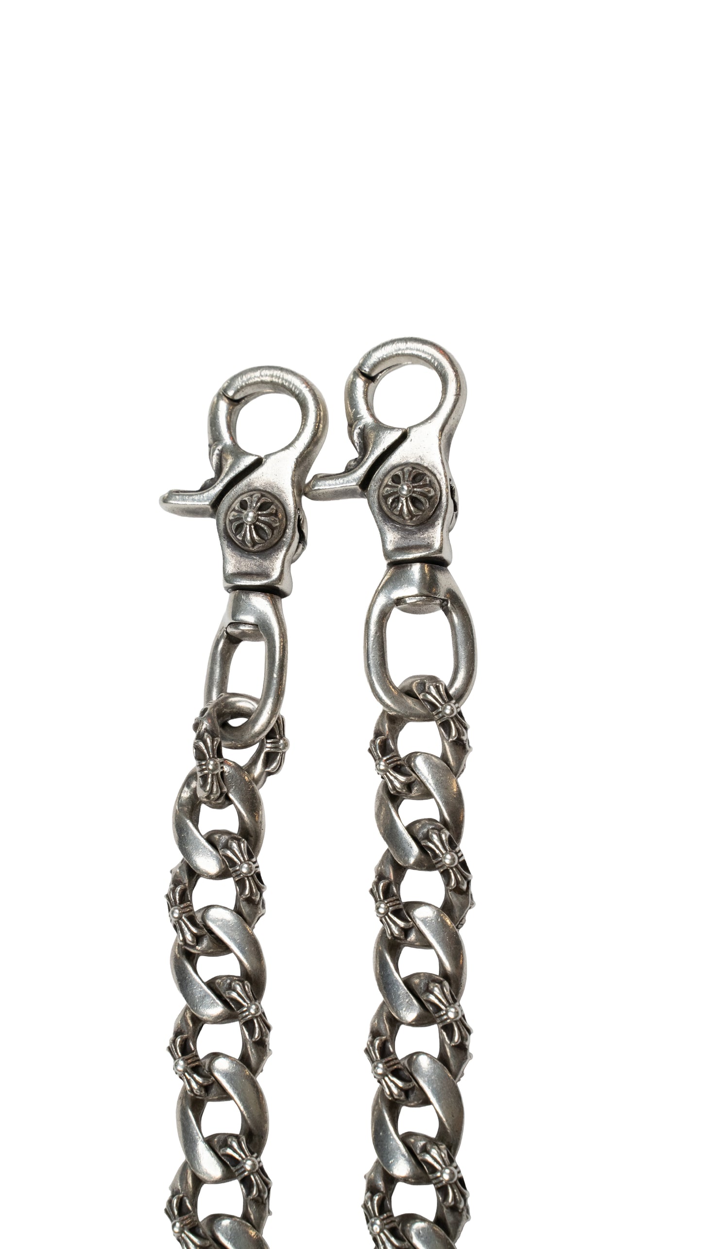 Short Double Clasp Fancy Link Wallet Chain