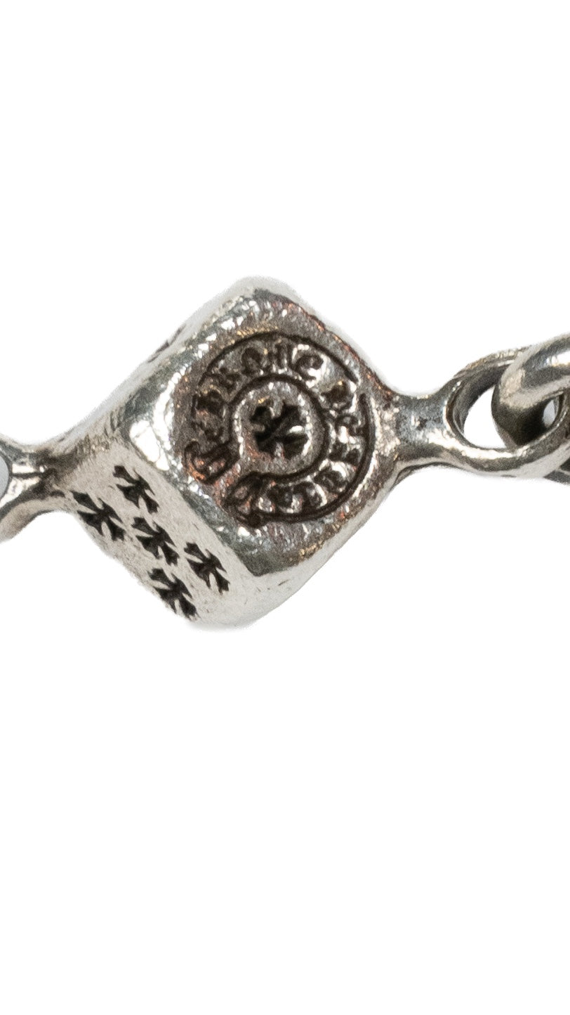 Silver Dice Ball Double Clasp Wallet Chain