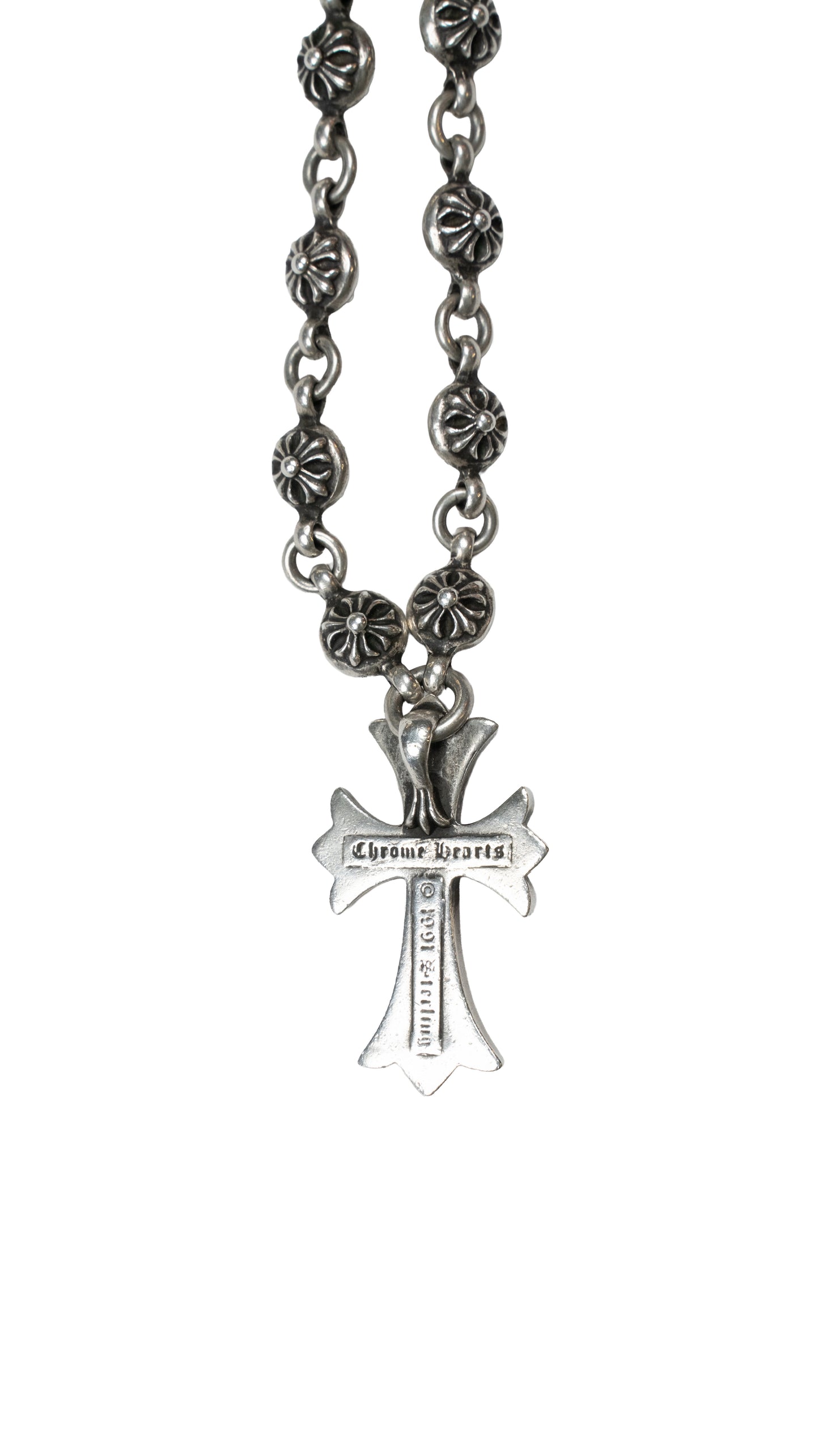 Cross Ball Cross Pendant Necklace