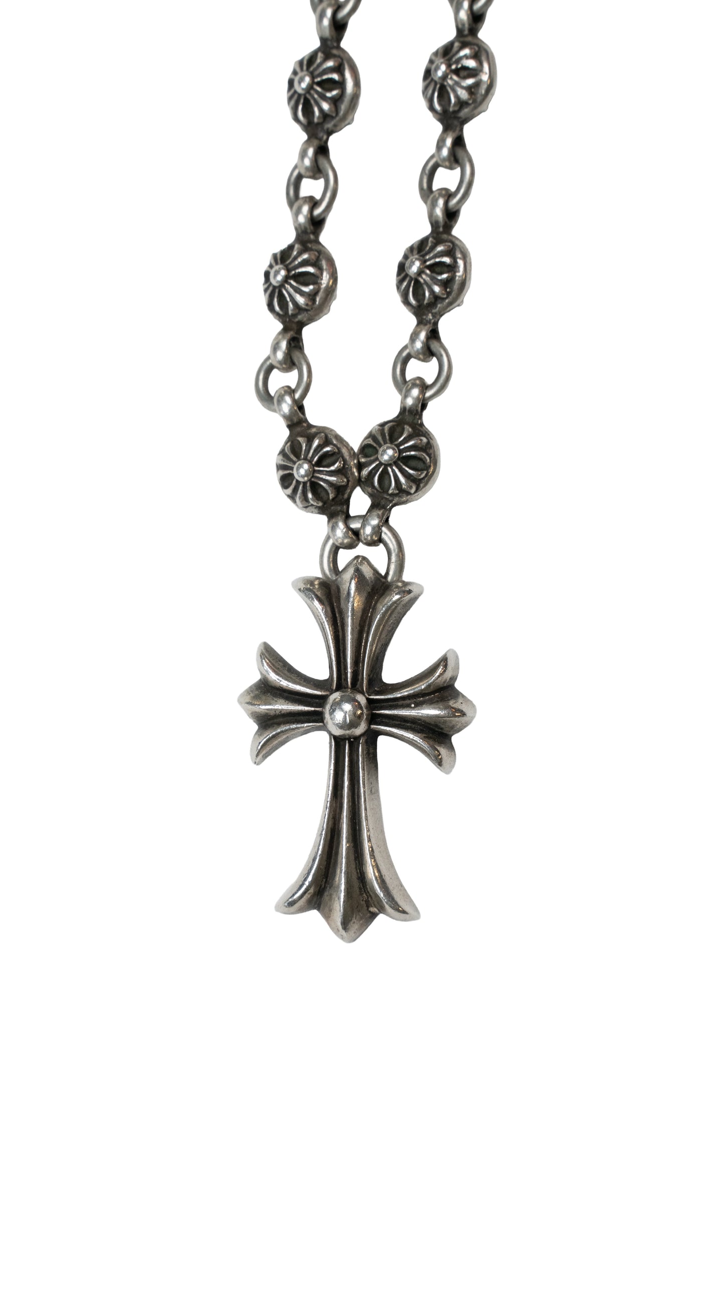 Cross Ball Cross Pendant Necklace