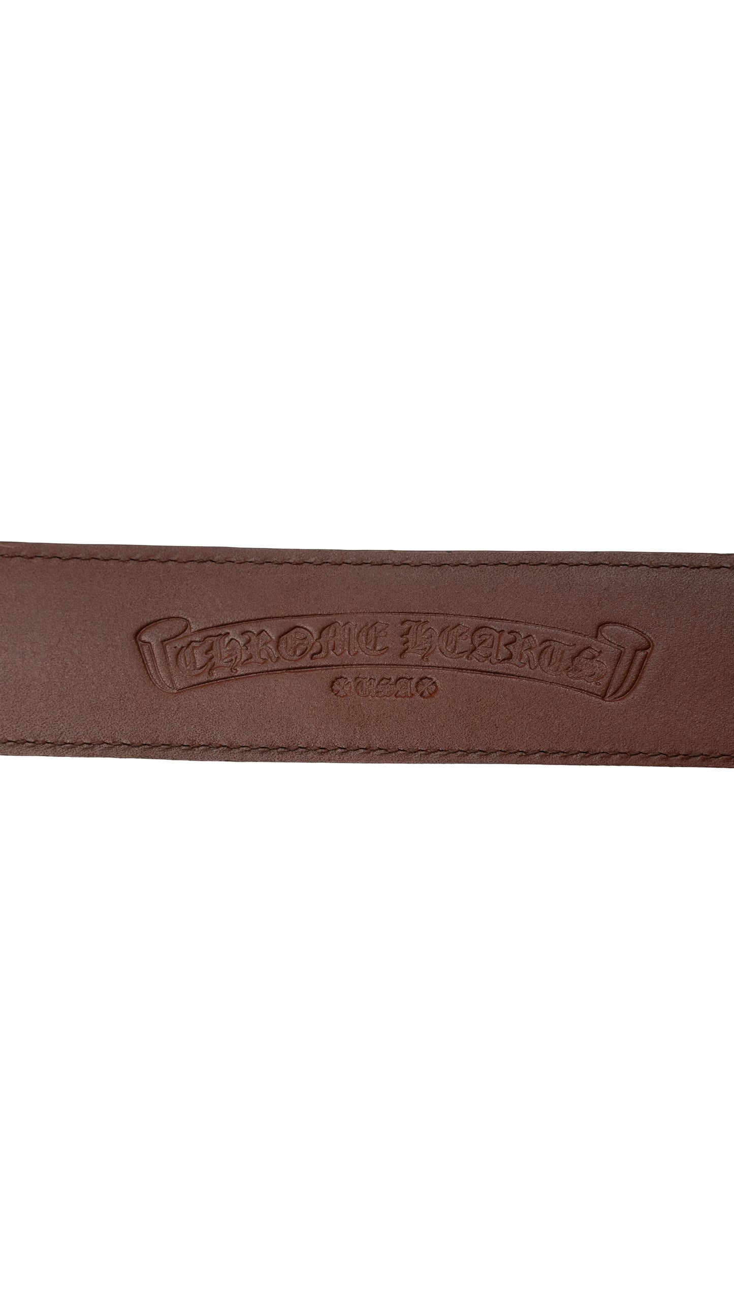 Brown Cemetery Brown Cross Patch Leather Strap