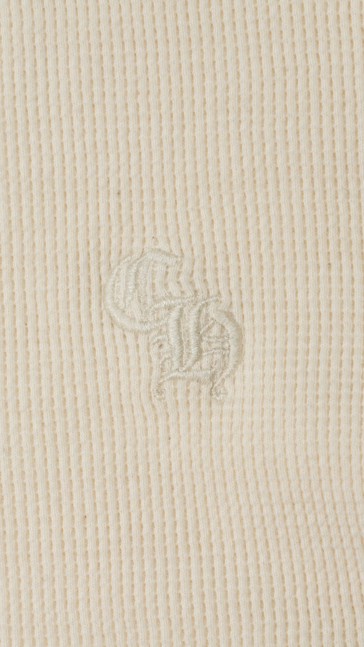 Waffle Henley Collar CH Logo Embroidered Shirt