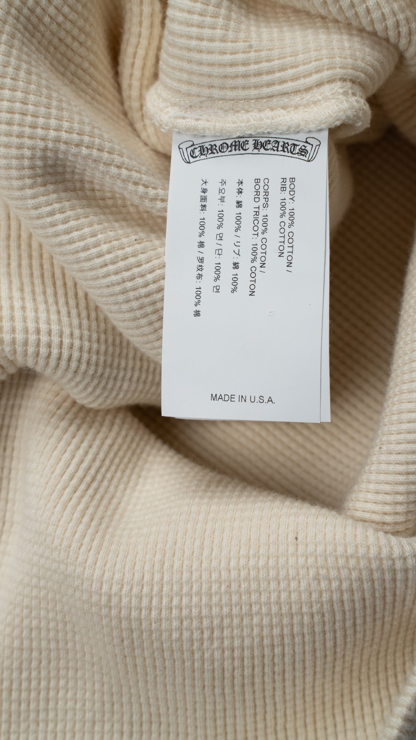 Waffle Henley Collar CH Logo Embroidered Shirt