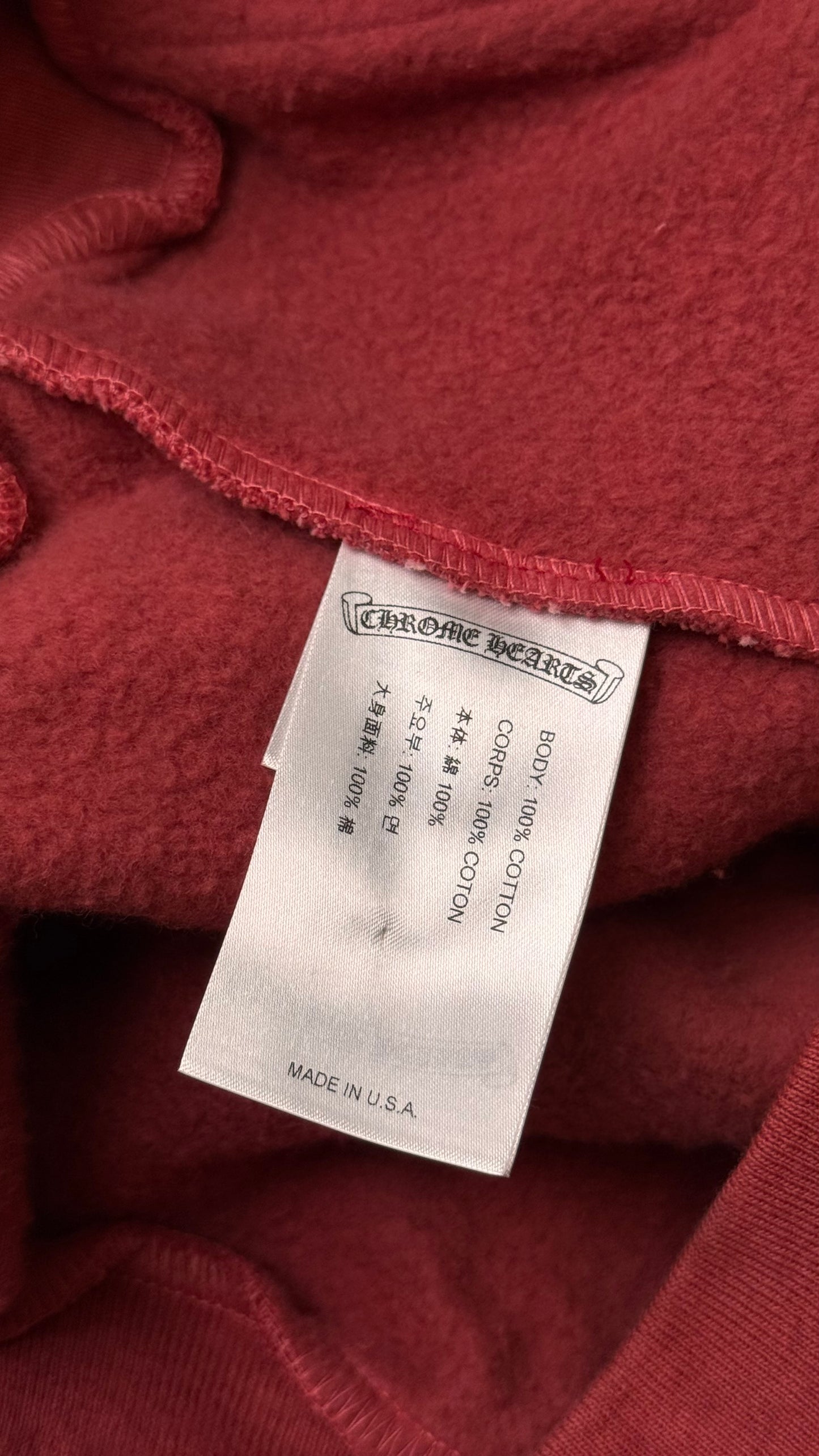 Drake Certified Chrome Hand Dyed Hoodie 'Red'