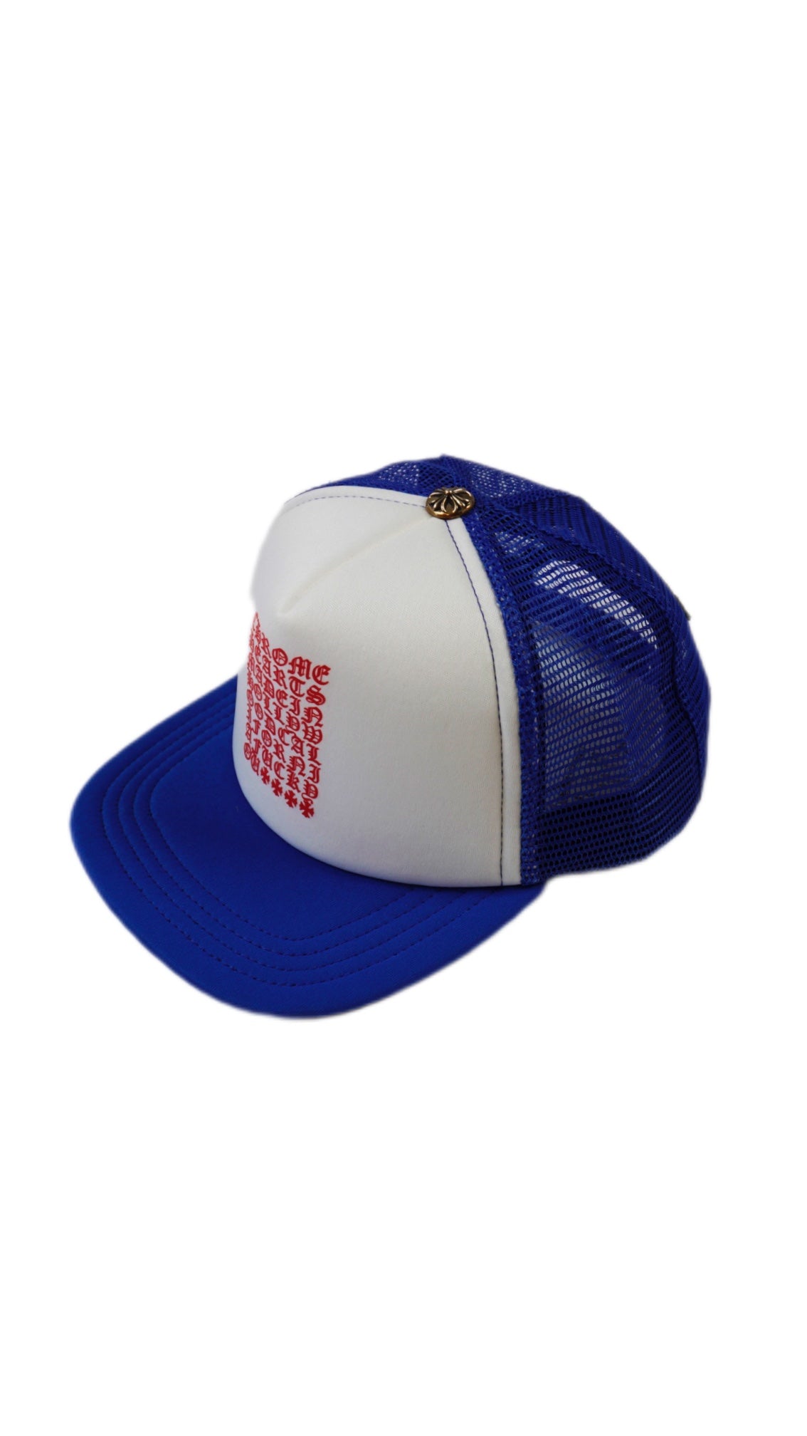 Blue Eyechart Trucker Hat