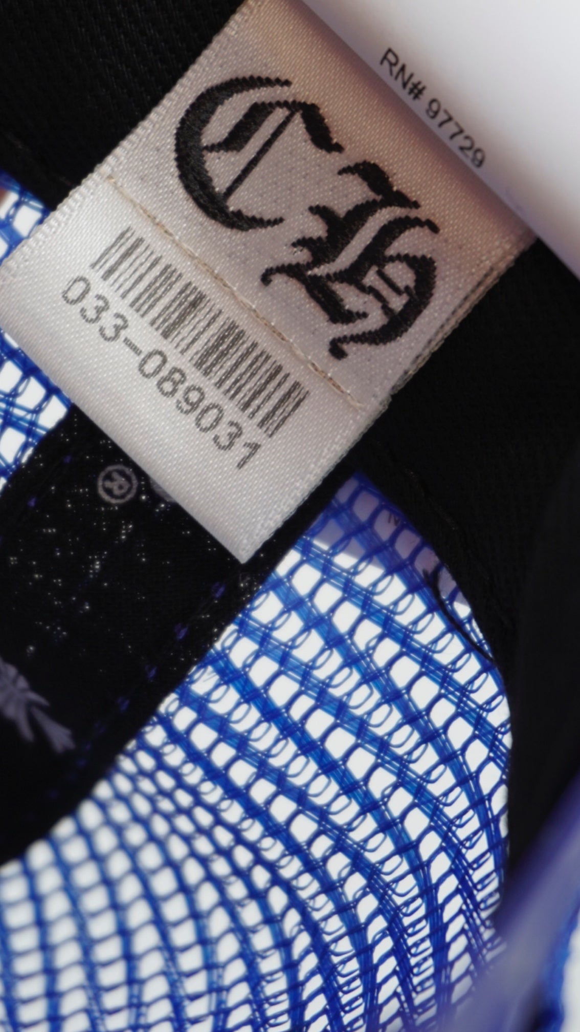 Blue Eyechart Trucker Hat